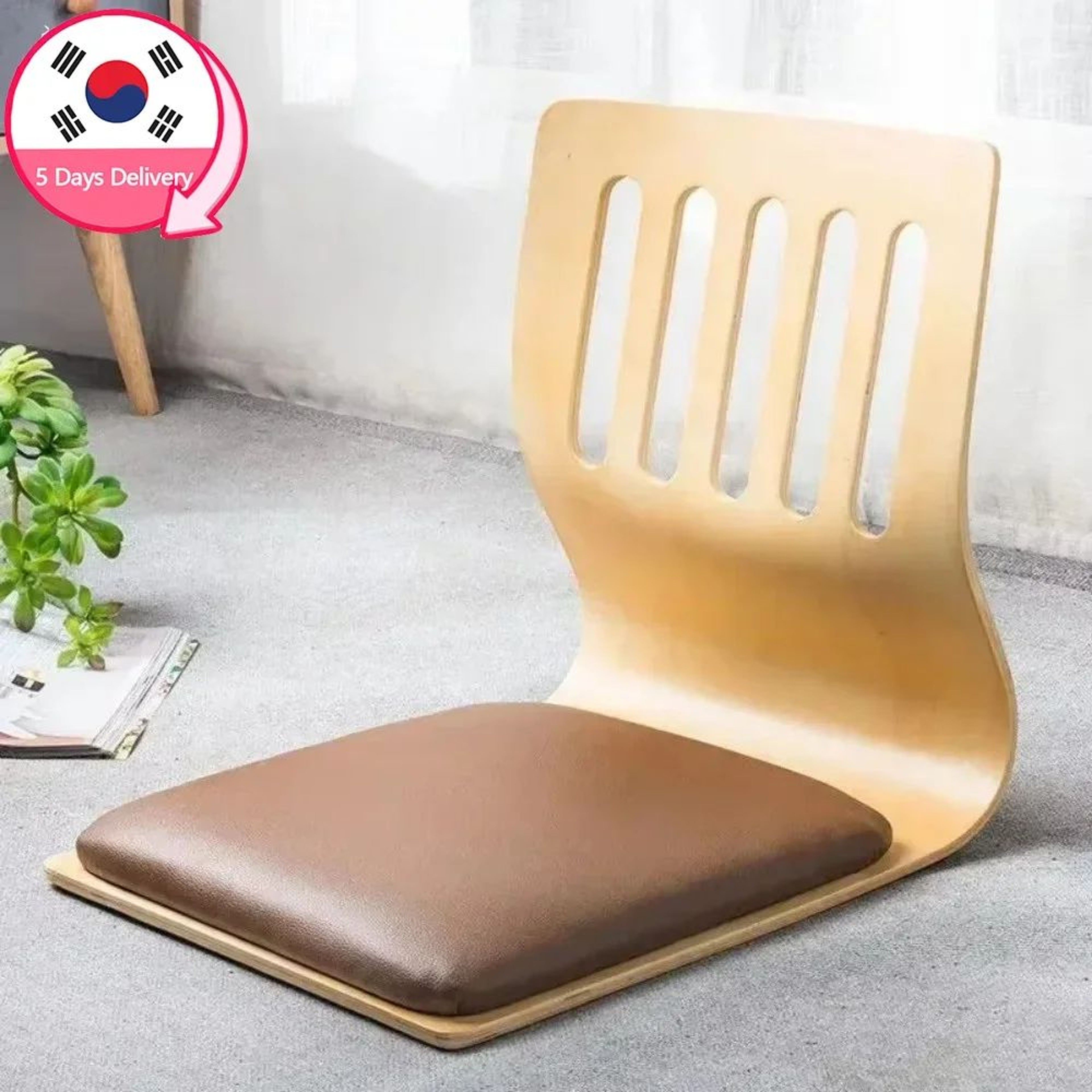 ZenLounge Japanese Tatami Floor Chair  Ergonomic Legless Recliner Sofa With Waist Support For Livin 1