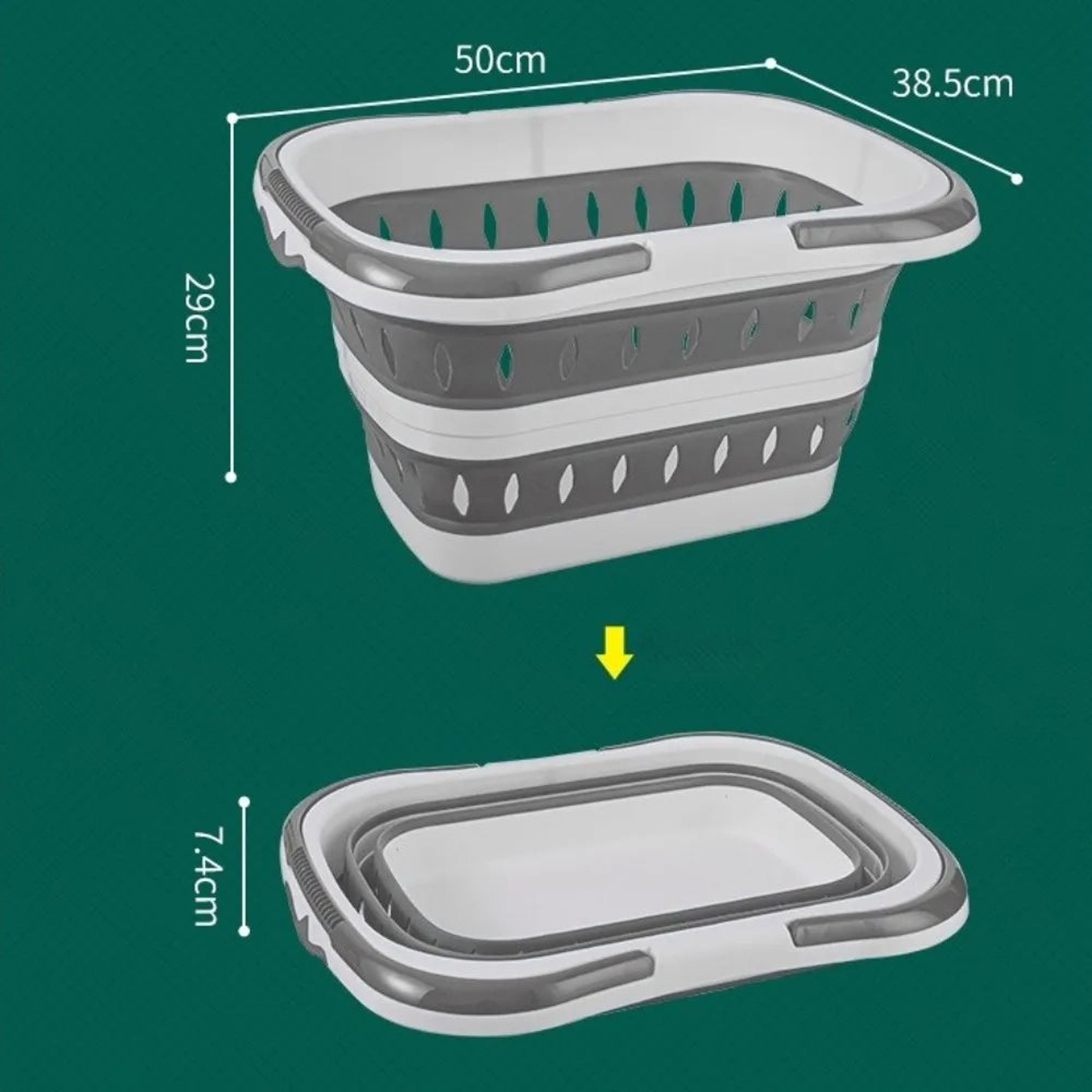 WallFlex Foldable Laundry Basket  Wall Mounted PP Dirty Clothes Hamper With Handle 5