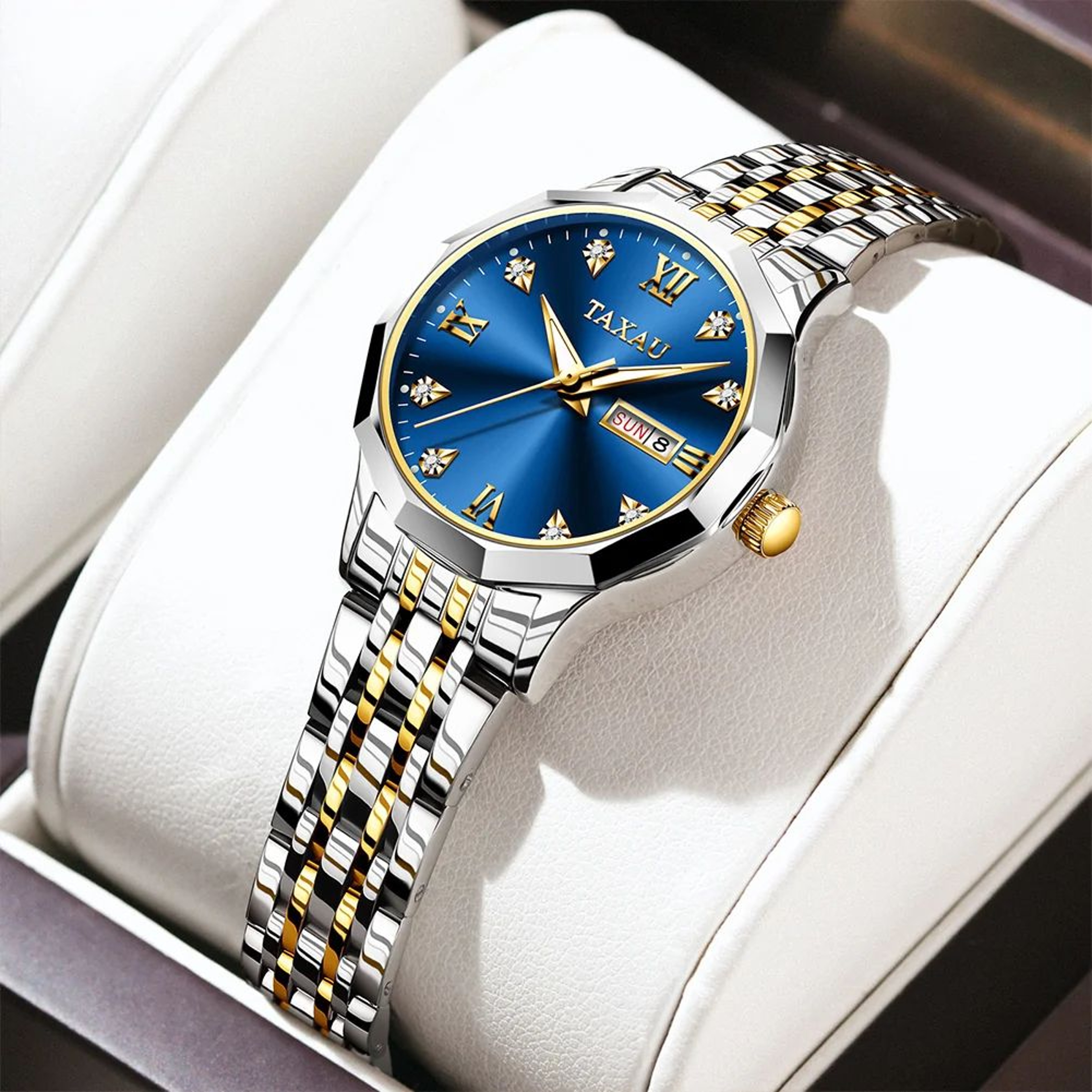 OLEVS Elegant Golden Womens Quartz Watch  Waterproof Stainless Steel Luxury Ladies Wristwatch 6