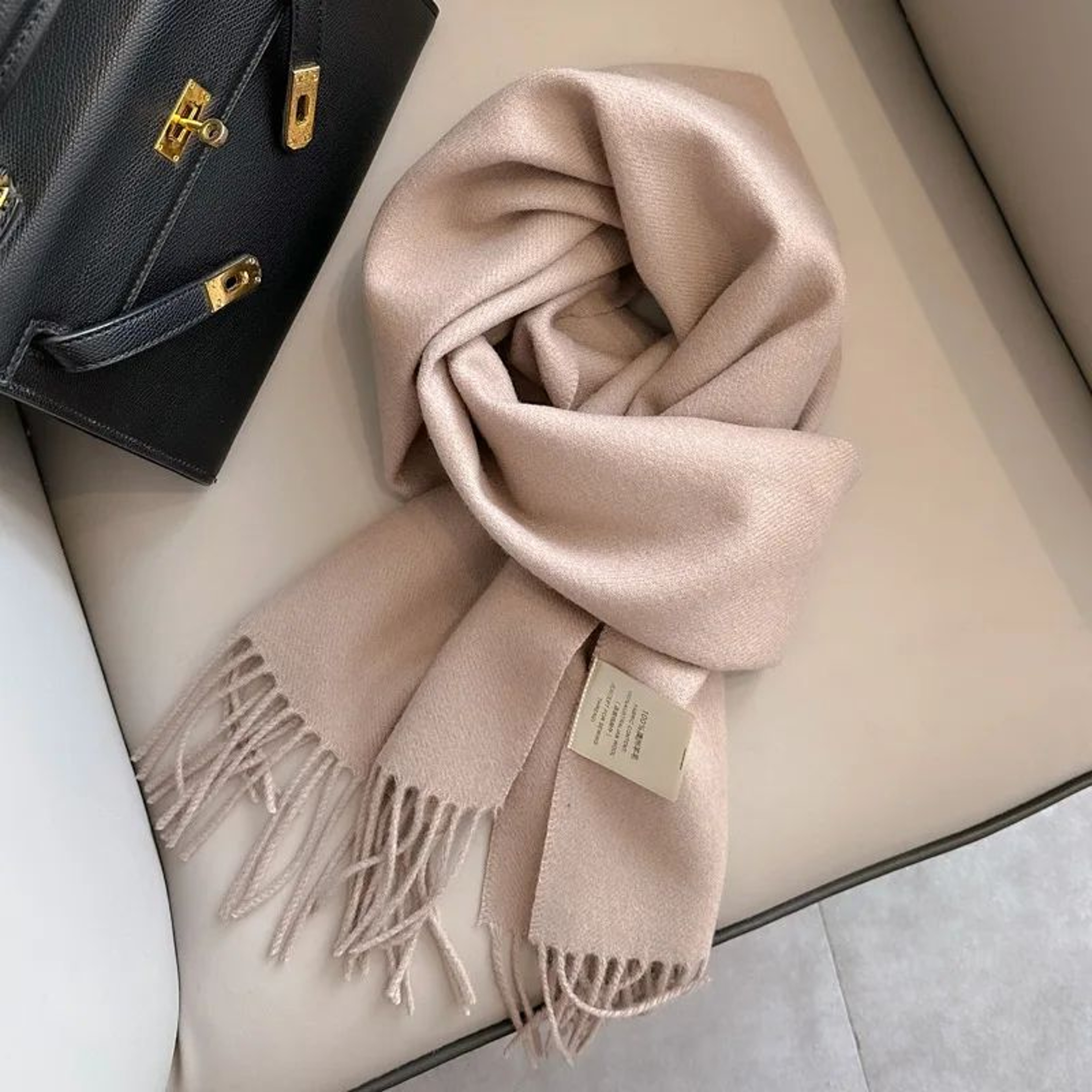 Premium 100 Wool Winter Narrow Scarf  28 Solid Colors Unisex Warm  ColdProof Wrap 12