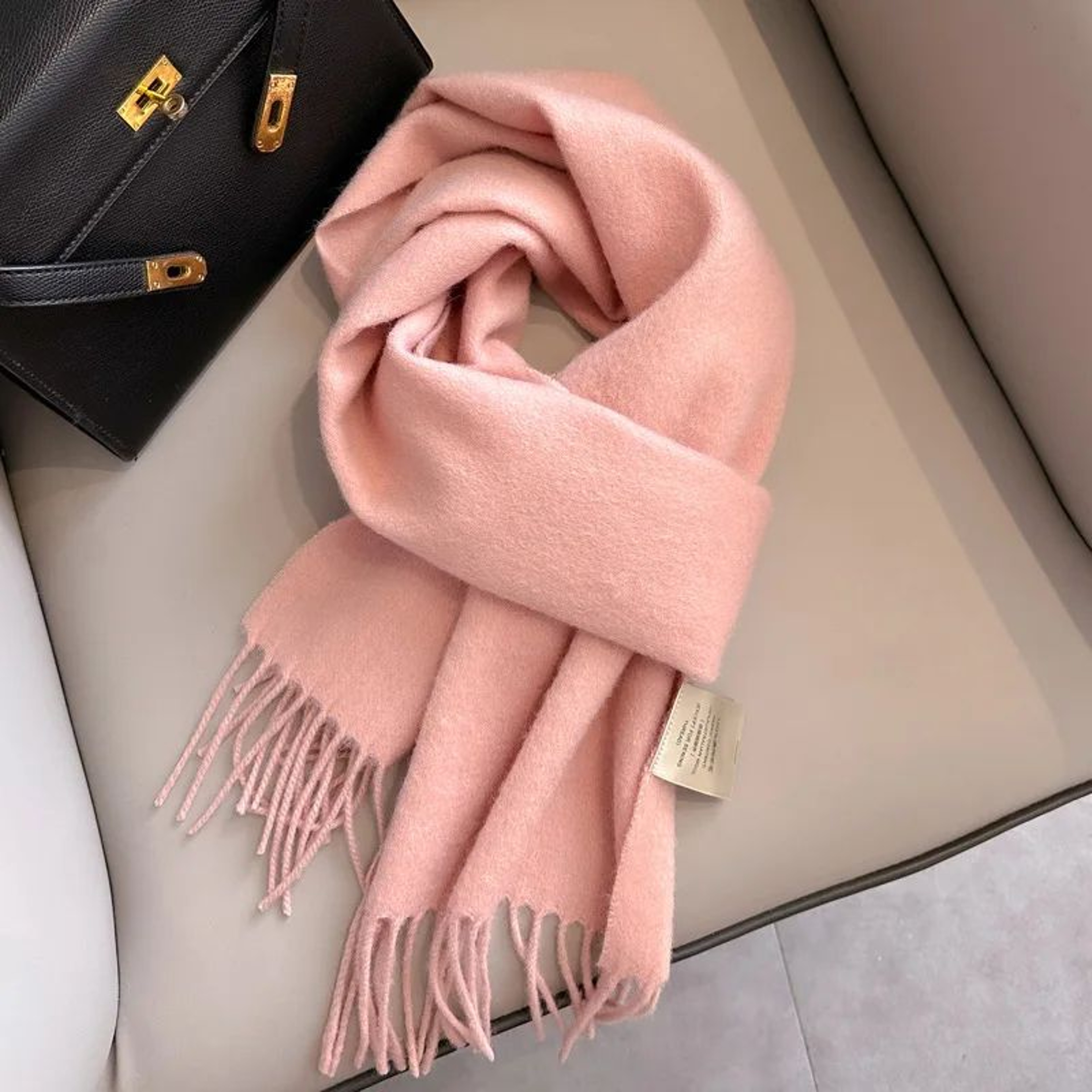 Premium 100 Wool Winter Narrow Scarf  28 Solid Colors Unisex Warm  ColdProof Wrap 22