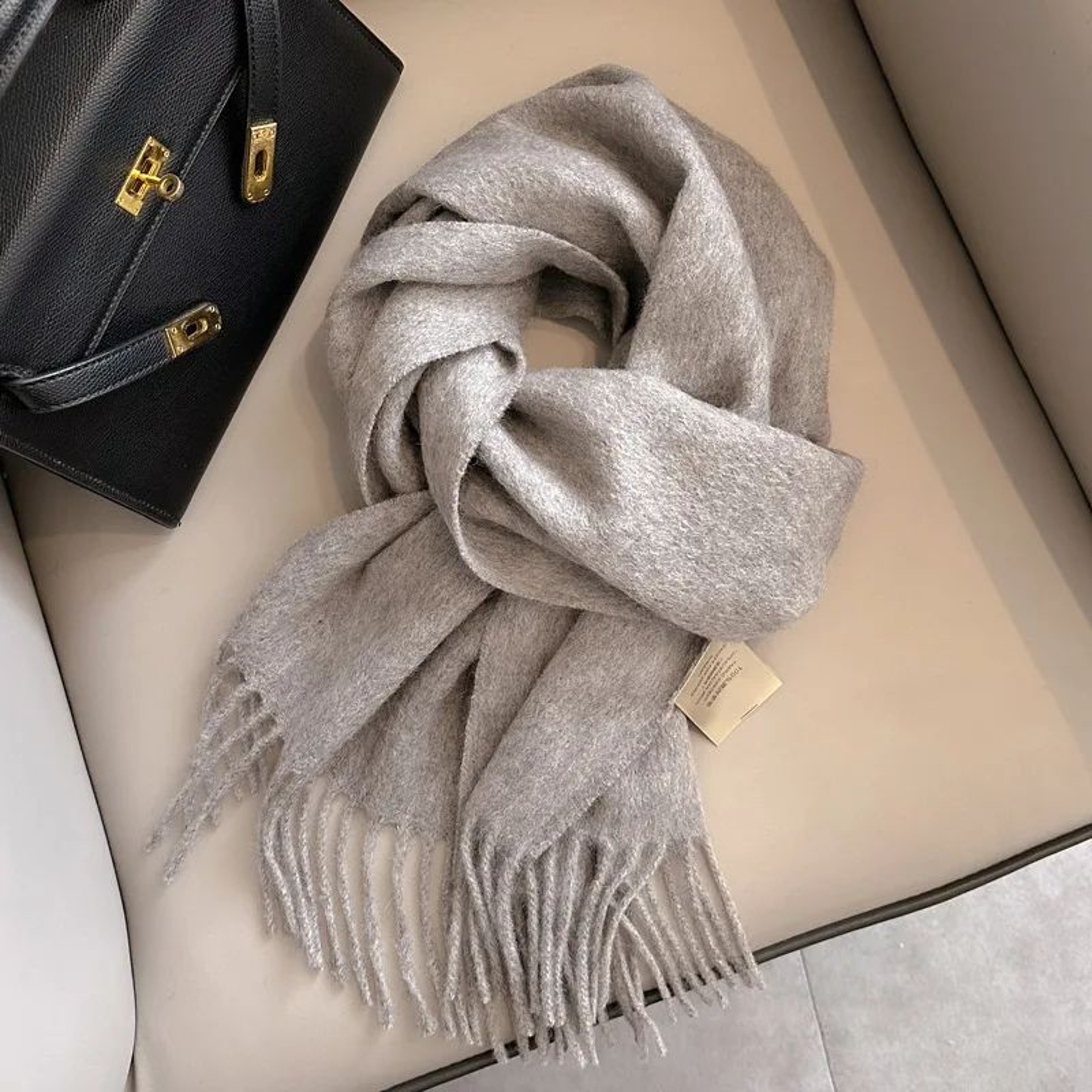 Premium 100% Wool Winter Narrow Scarf – 28 Solid Colors Unisex Warm & Cold-Proof Wrap – view 26