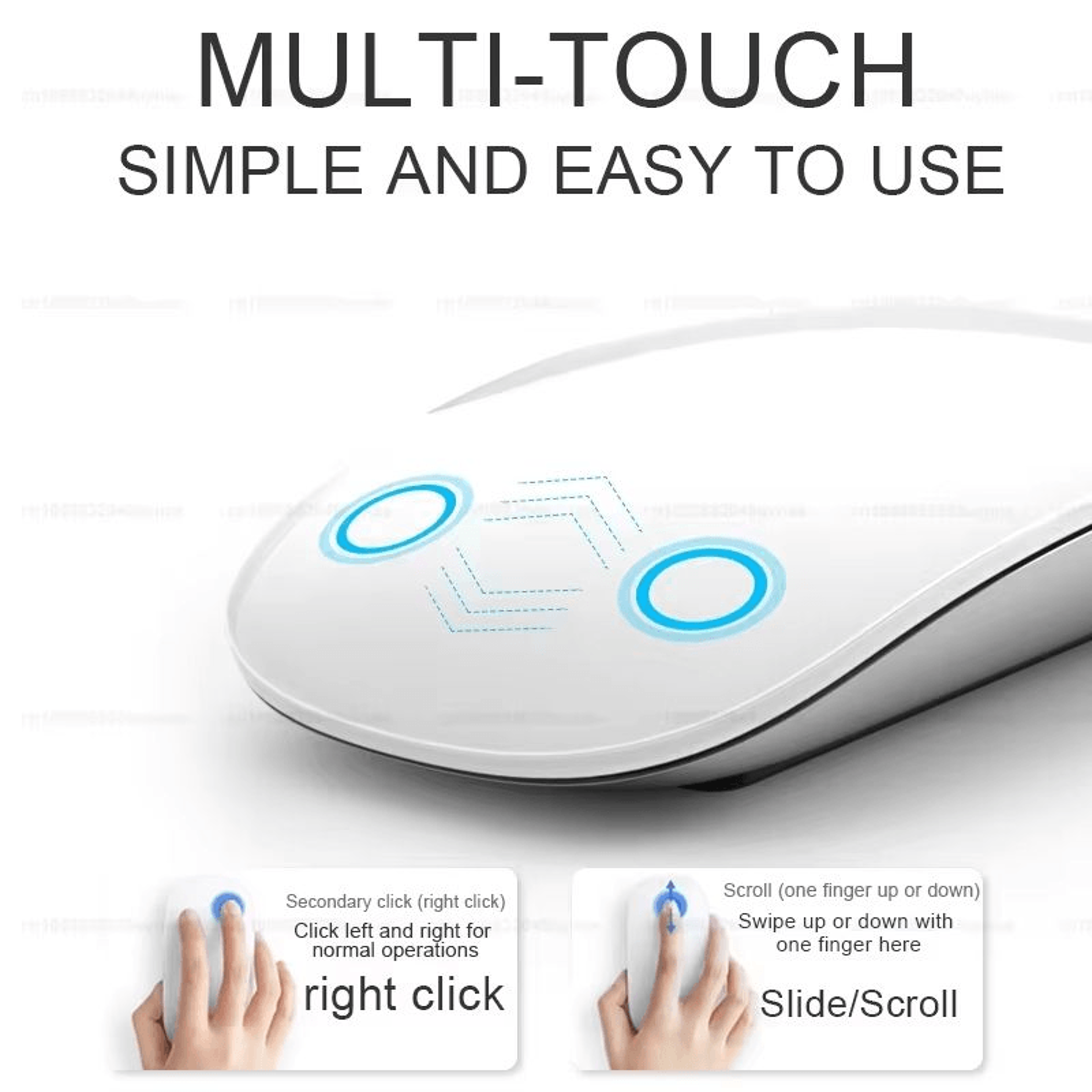 AppleCompatible Bluetooth MultiTouch Wireless Mouse For Smooth Gestures  Control 1