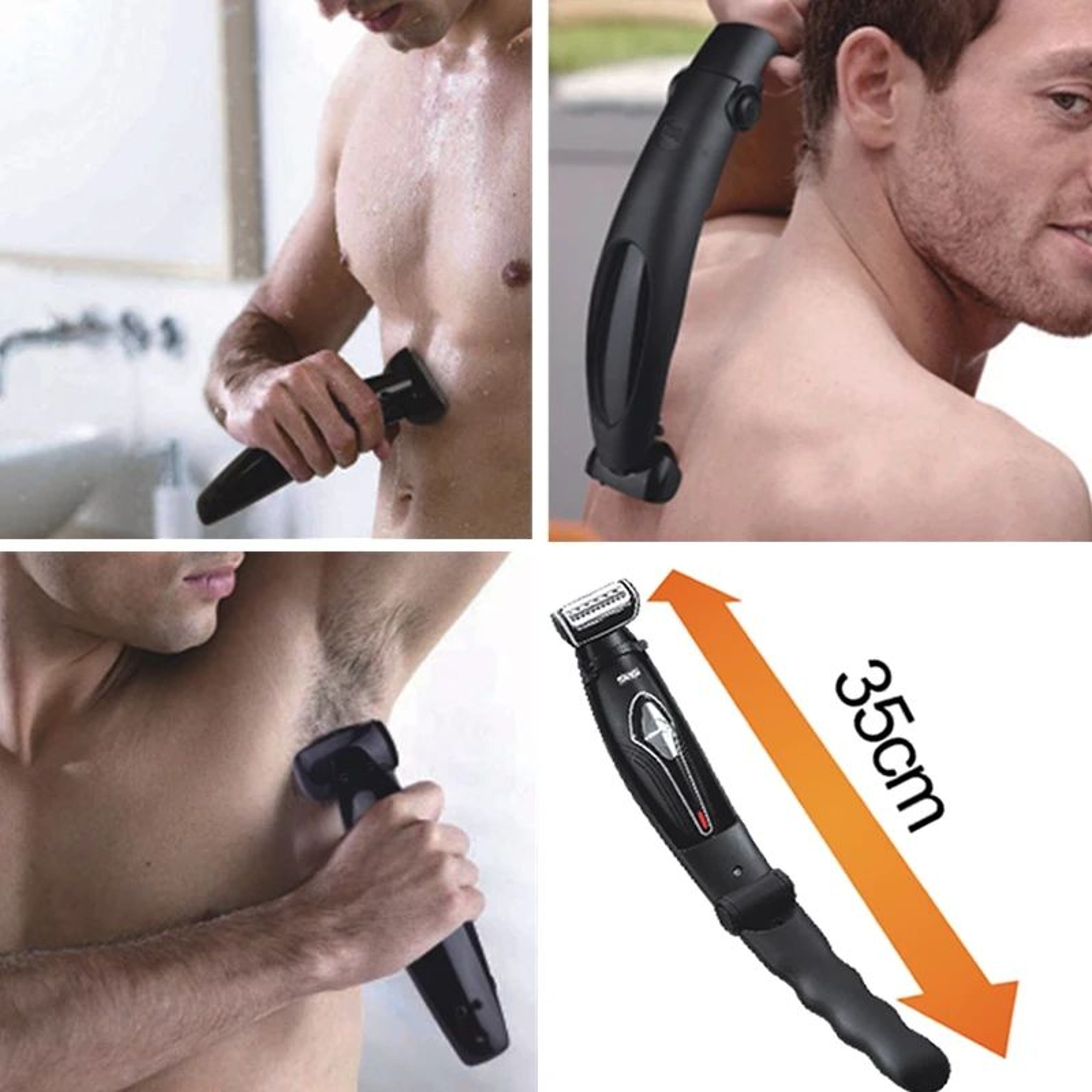 Professional Cordless Electric Body Groomer  Waterproof Beard  Body Hair Trimmer For Men 2