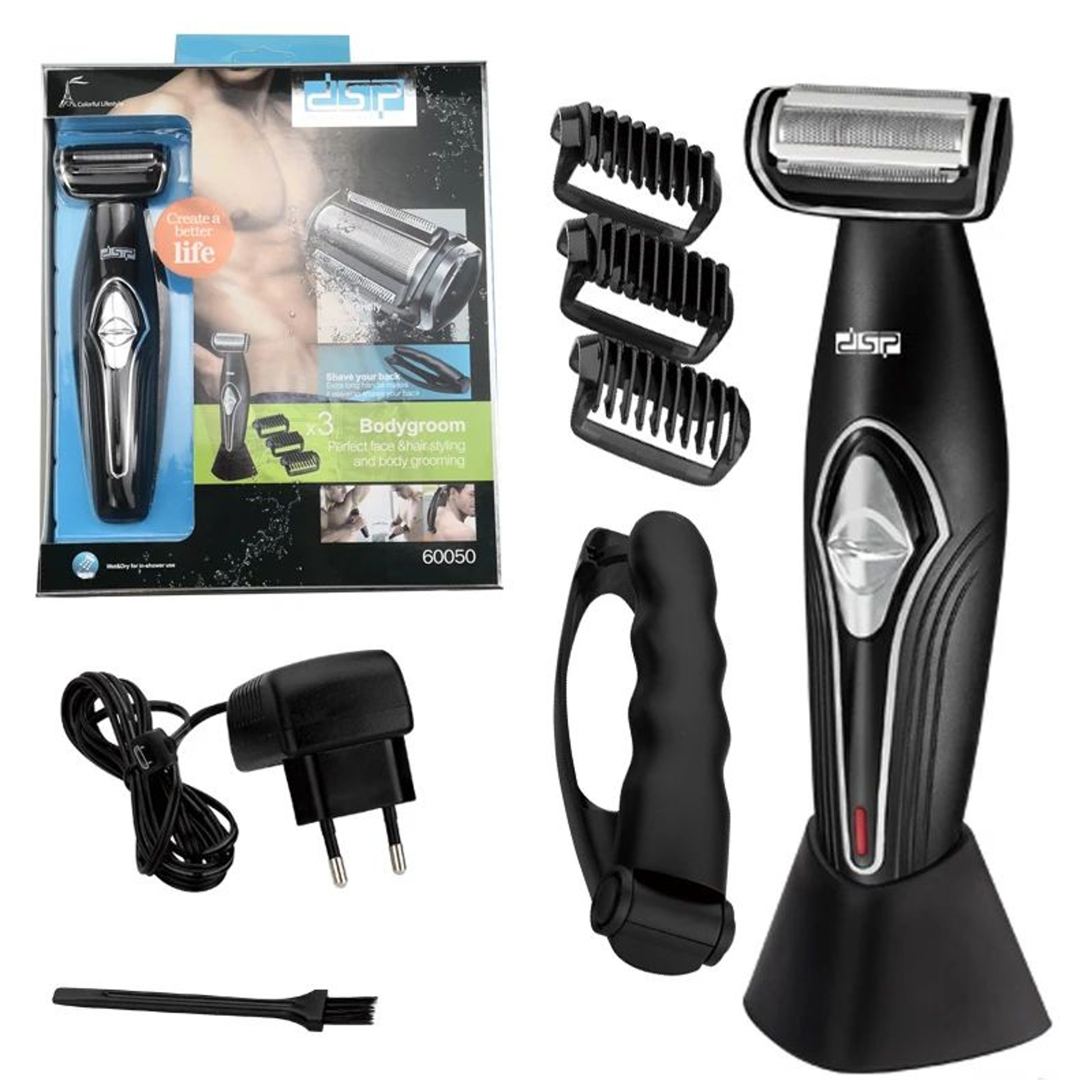 Professional Cordless Electric Body Groomer  Waterproof Beard  Body Hair Trimmer For Men 7