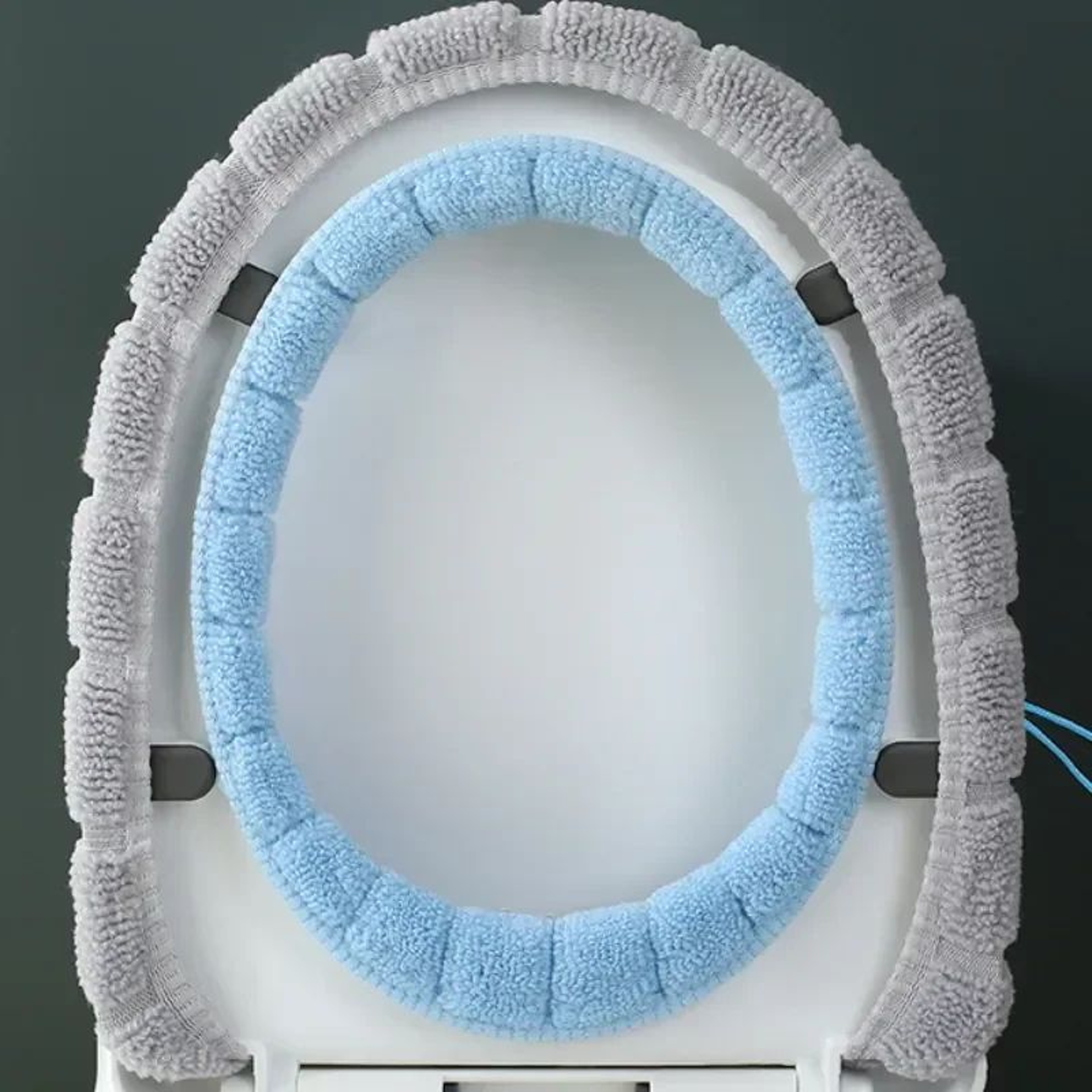 Winter Warm Toilet Seat Cover Cushion  Thick Soft Washable Bathroom Closestool Pad With Handle 4