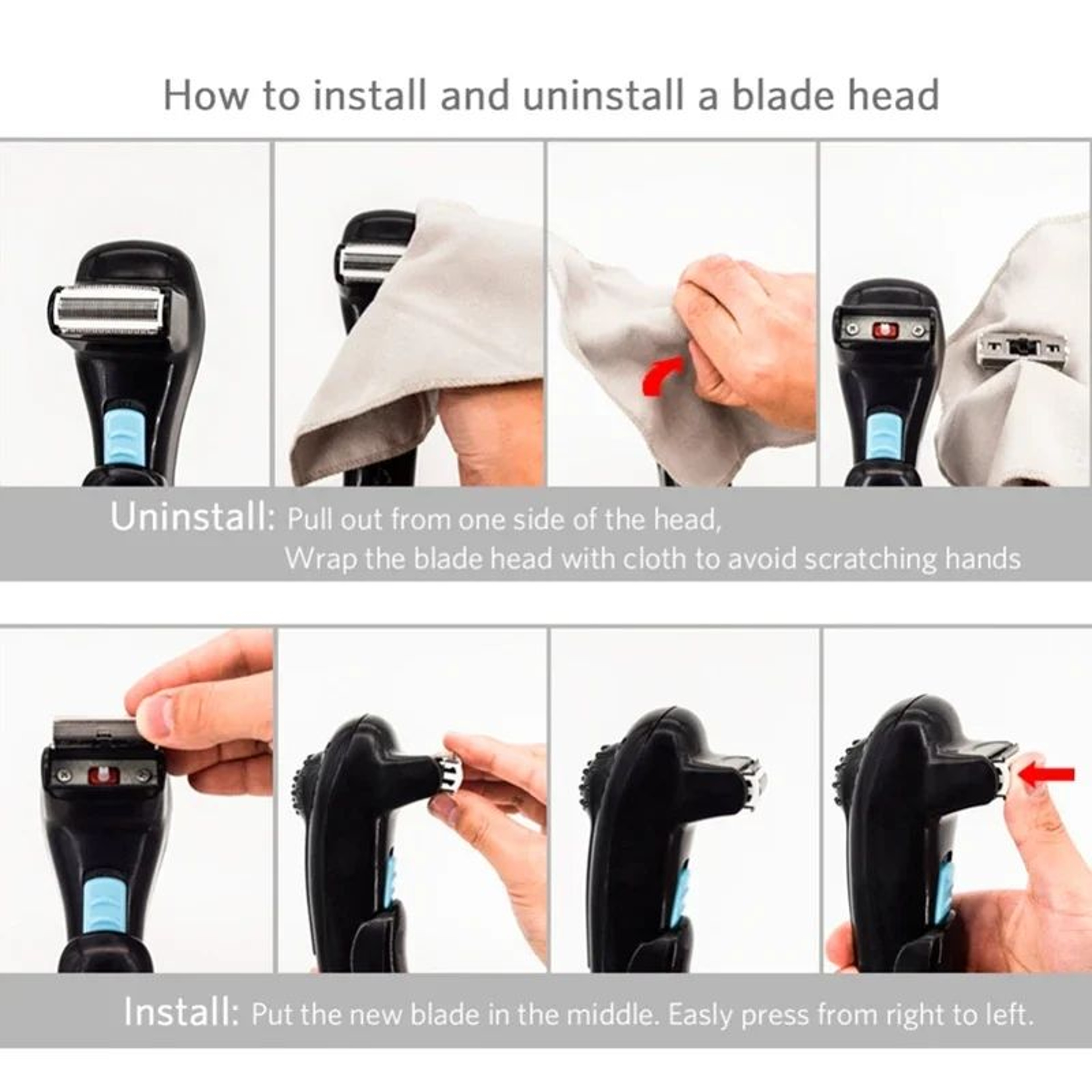 HighQuality Folding Back Shaver For Men  Long Handle Body Groomer  Safety Razor 4