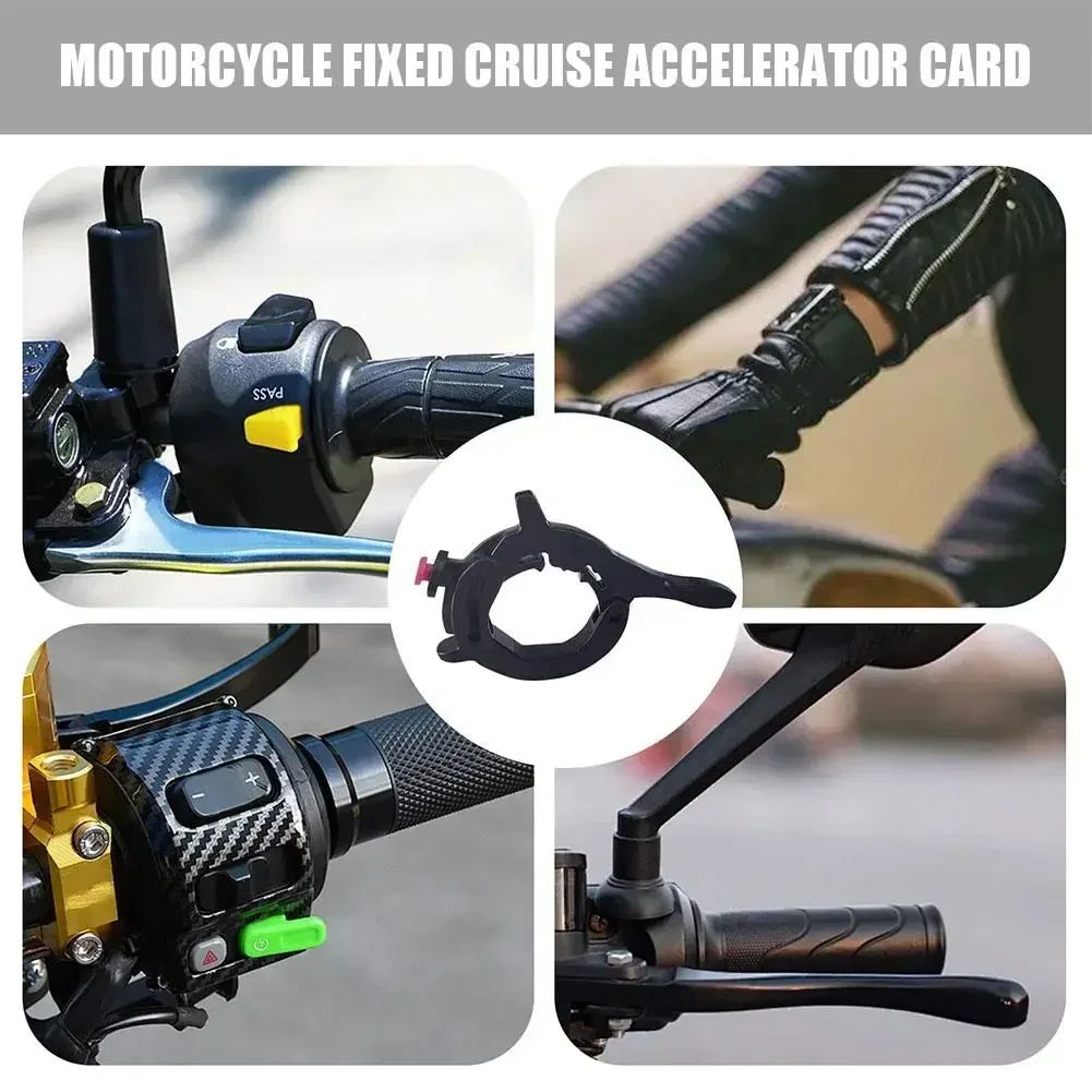 Motorcycle Throttle Cruise Control Clip  Universal Handlebar Cruise Assist Accessory 4