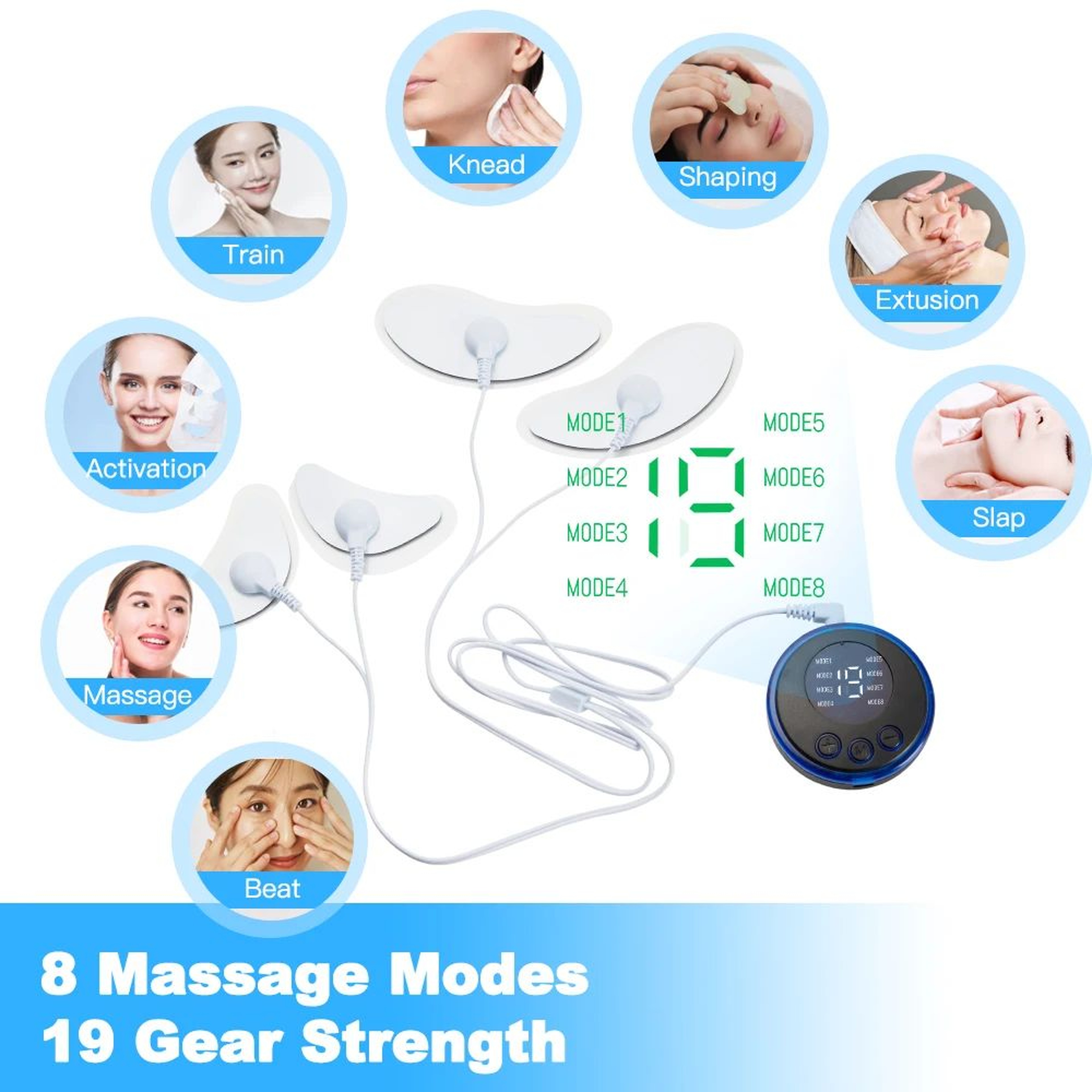 LiftGlow Pro EMS Facial Massager  Microcurrent Face  Neck Skin Tightening Device 5