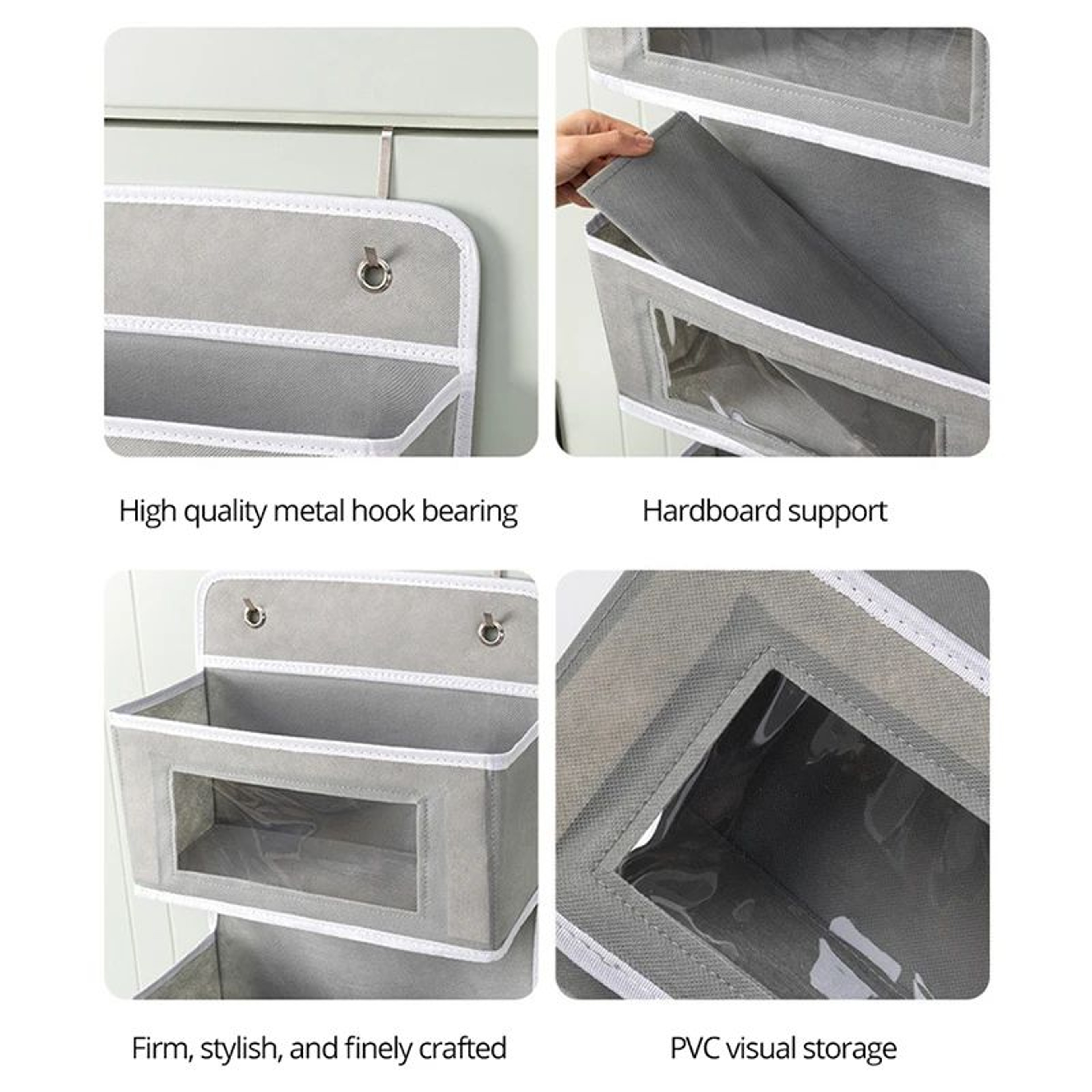 SpaceNest 4Tier OvertheDoor Hanging Organizer  Fabric Storage Bag For Underwear Socks  Small Items 1