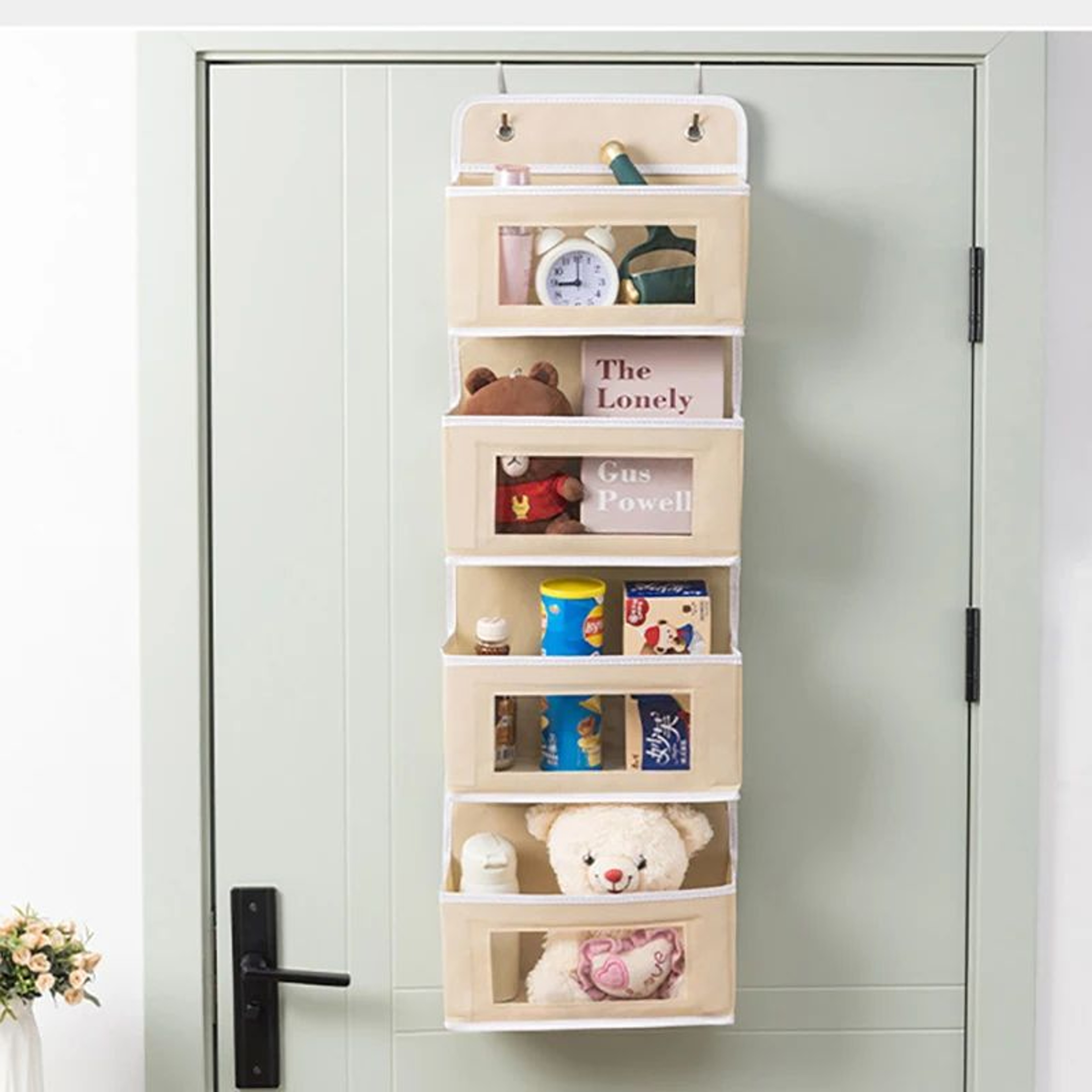 SpaceNest 4Tier OvertheDoor Hanging Organizer  Fabric Storage Bag For Underwear Socks  Small Items 2