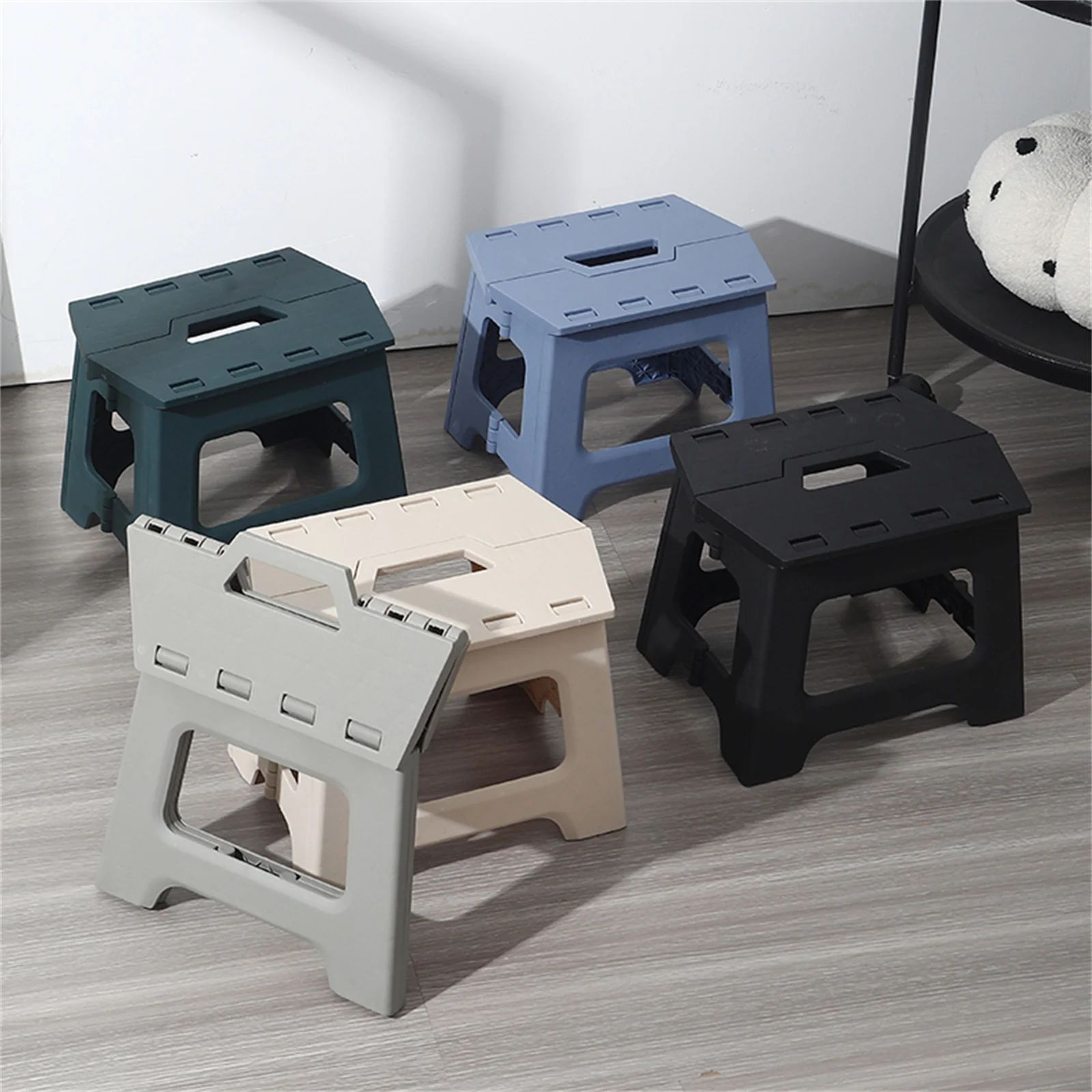 Portable Folding Shower Stool  Waterproof Plastic Travel Footstool For Bathroom Kitchen  Living Roo 2