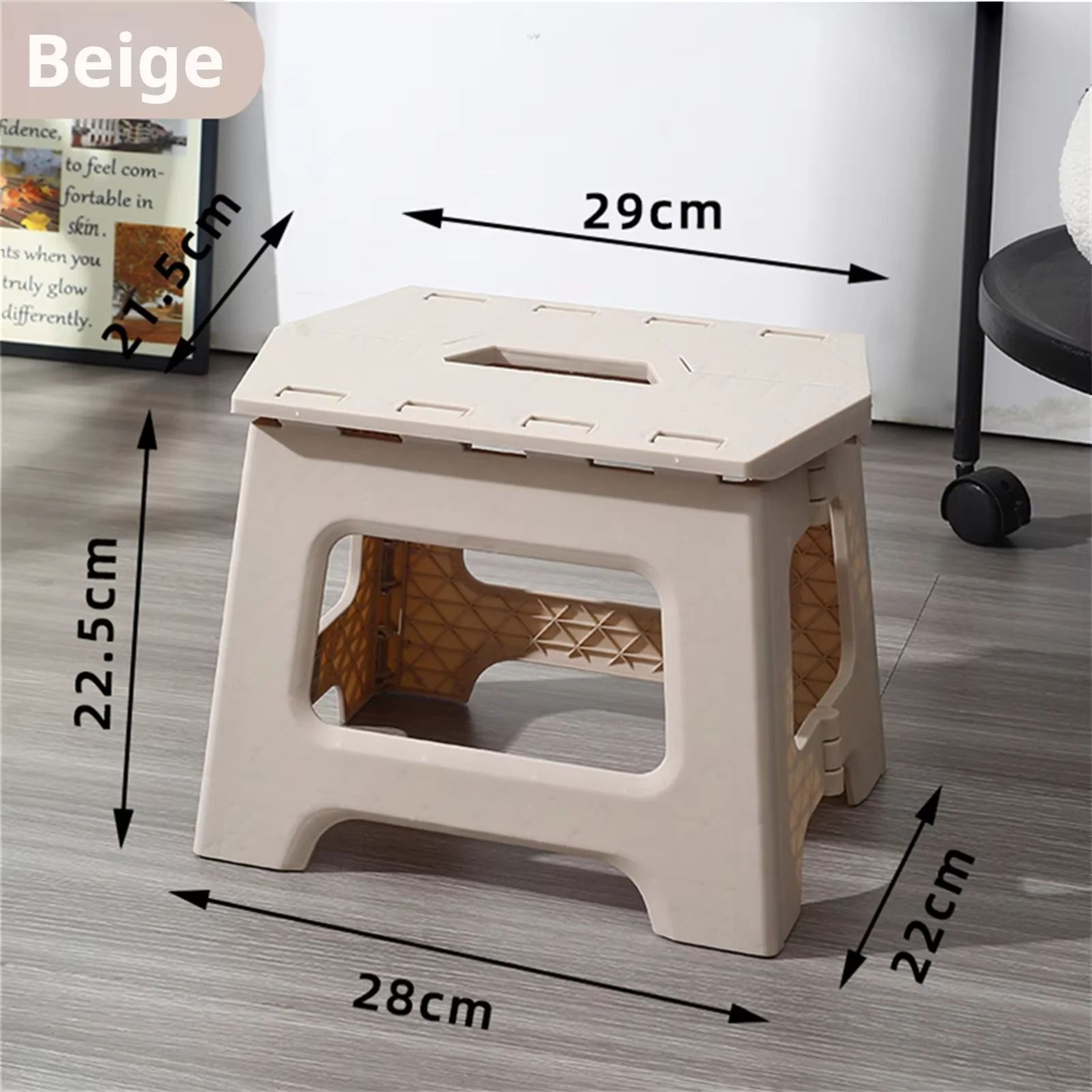 Portable Folding Shower Stool  Waterproof Plastic Travel Footstool For Bathroom Kitchen  Living Roo 5