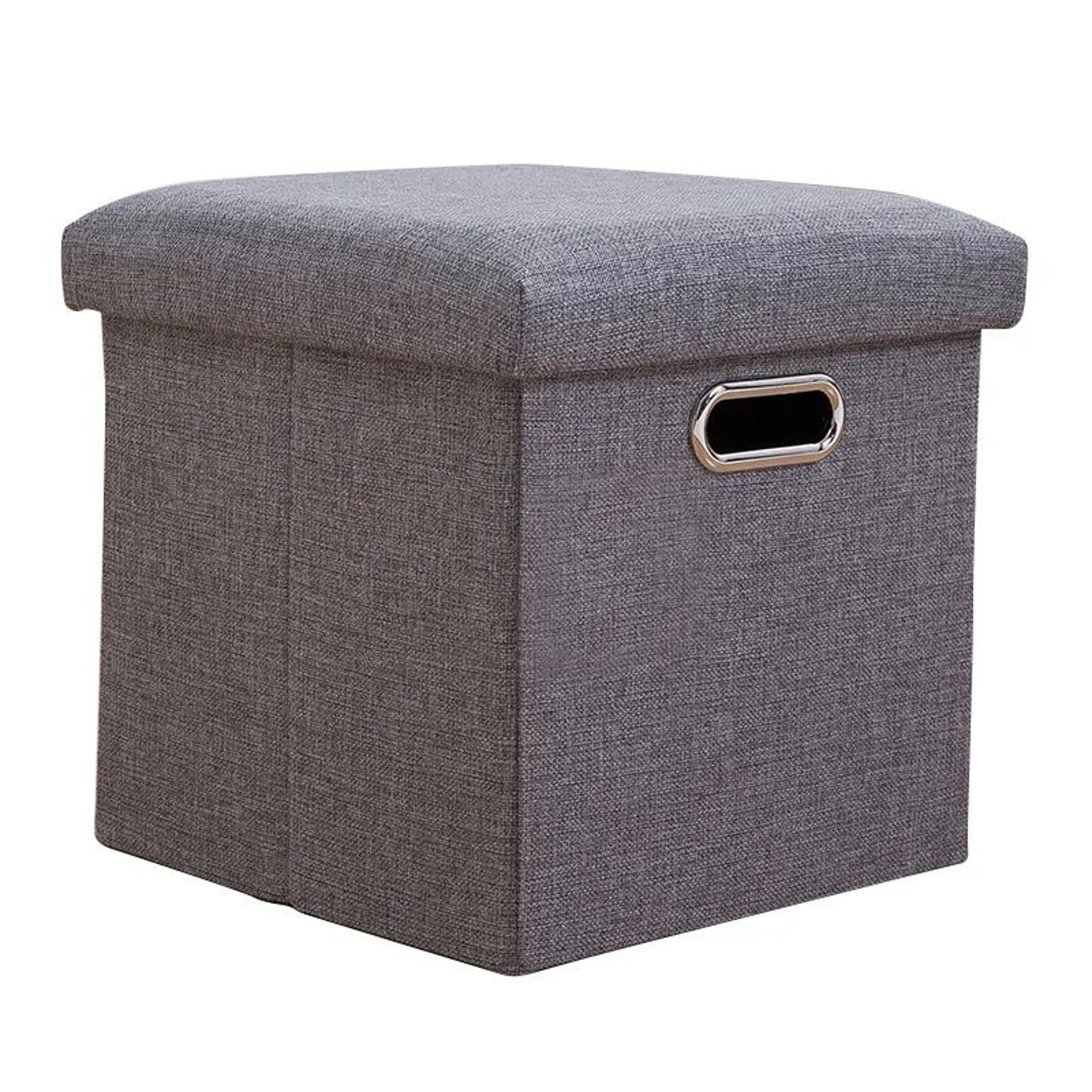 Folding Storage Ottoman Cube  Collapsible Footrest Stool With Padded Lid For Living Room  Dorm 10