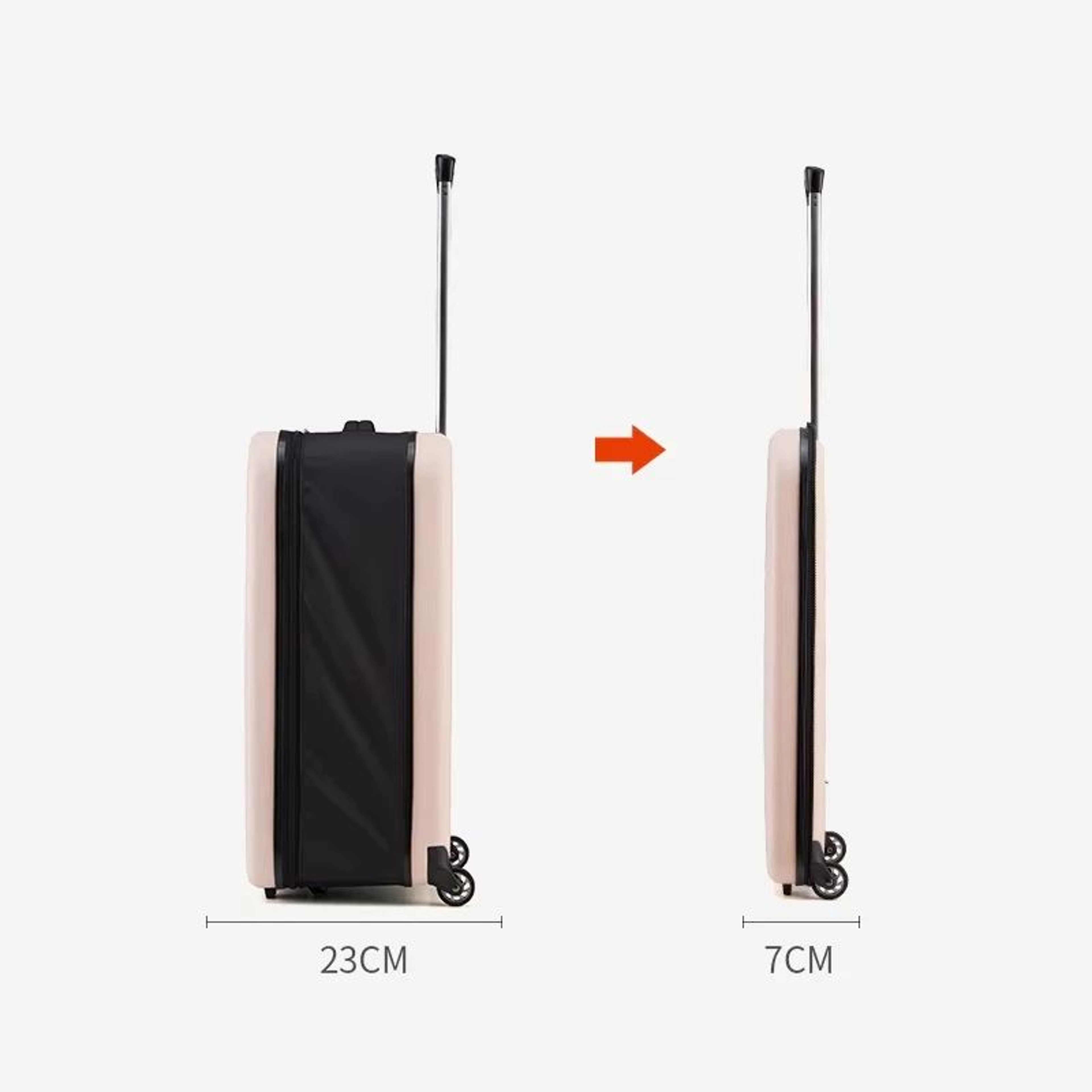 Lightweight Folding Trolley Luggage  Expandable Travel Suitcase For Business  School 1
