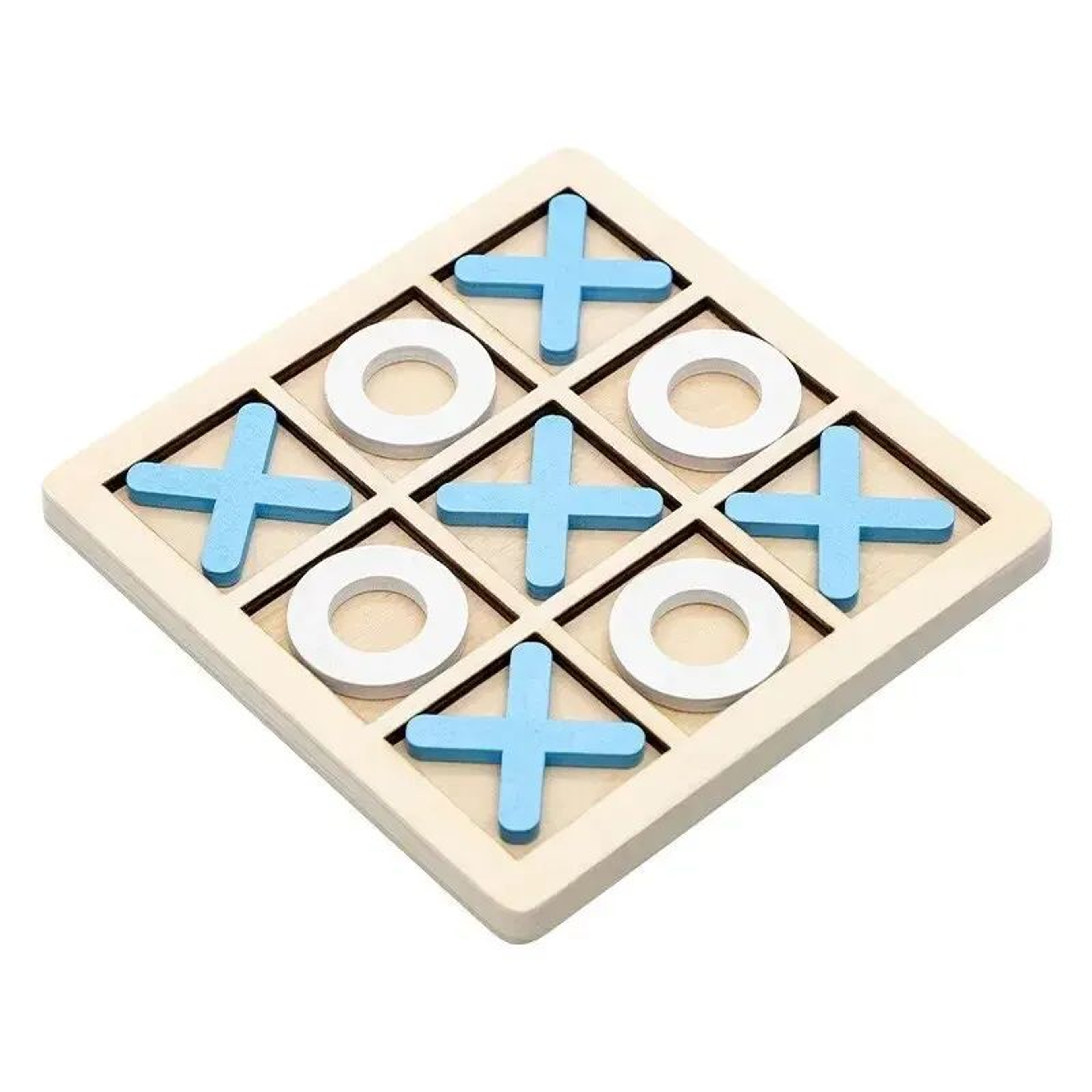 Montessori Wooden XO Puzzle Chess Game  Educational Brain Training Toy For Kids 1