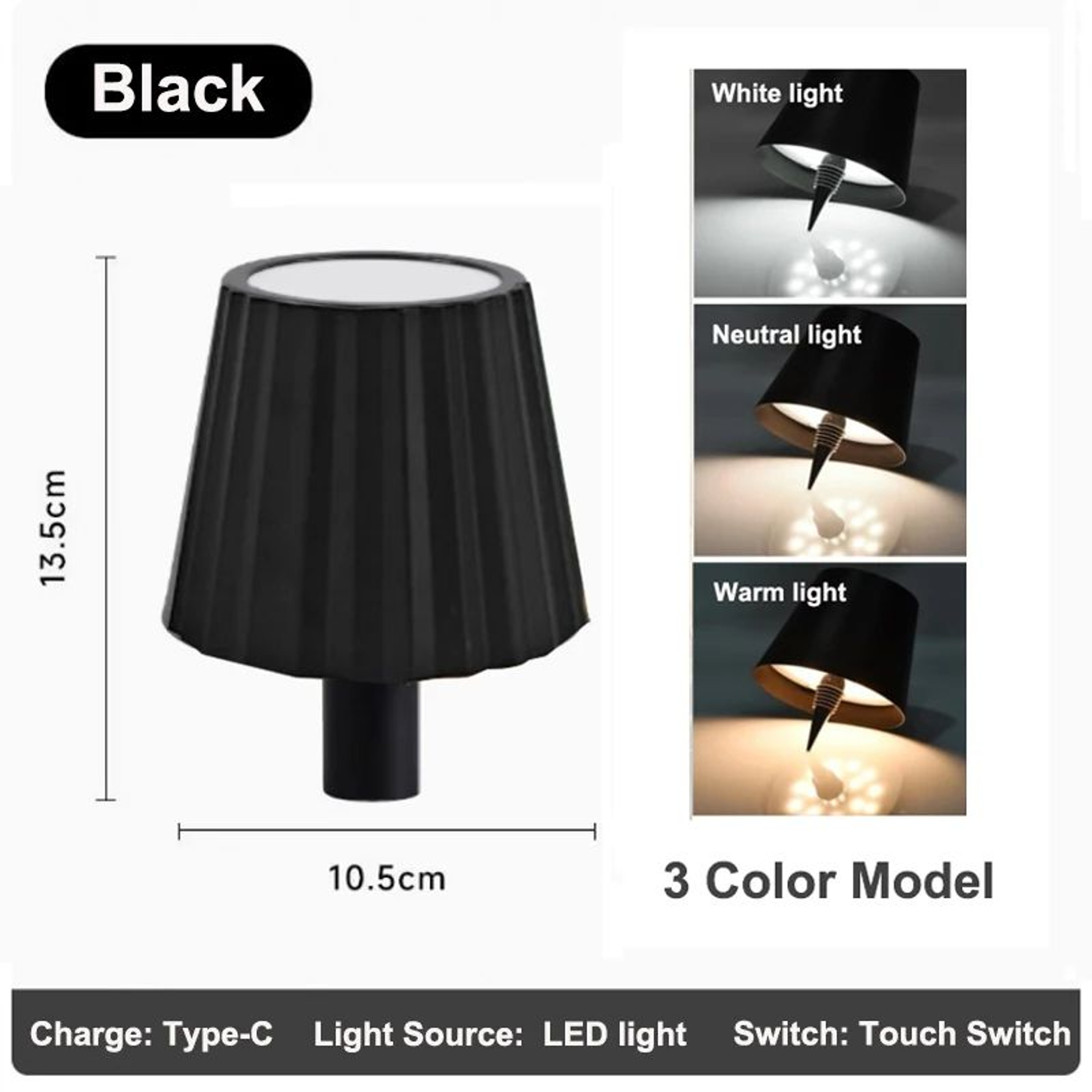 RGB Rechargeable LED Bottle Table Lamp  Touch Control Dimmable Wireless Wine Bottle Light 11