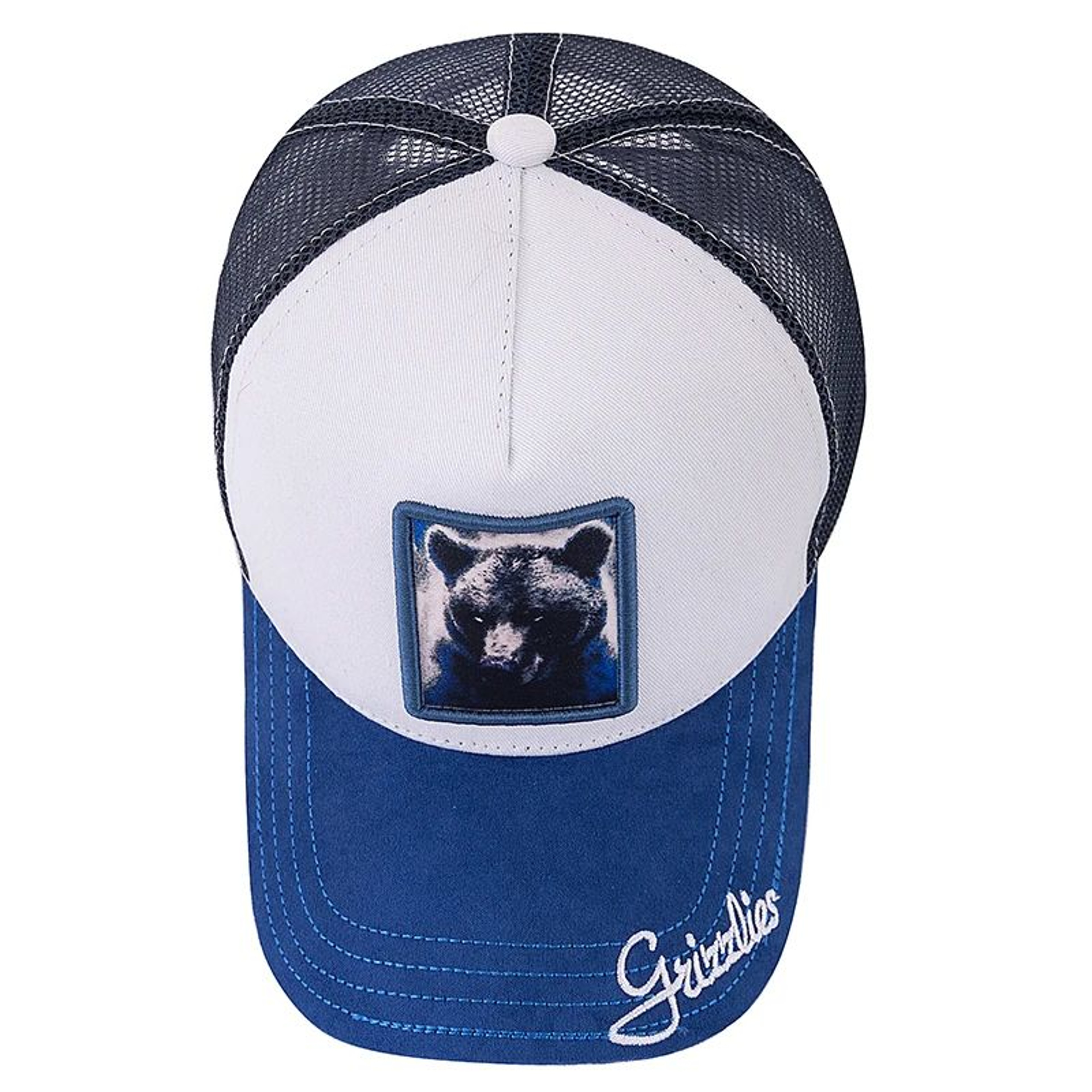 Grizzlies Patch Suede Trucker Hat  Adjustable Animal Baseball Cap For Men  Women 1