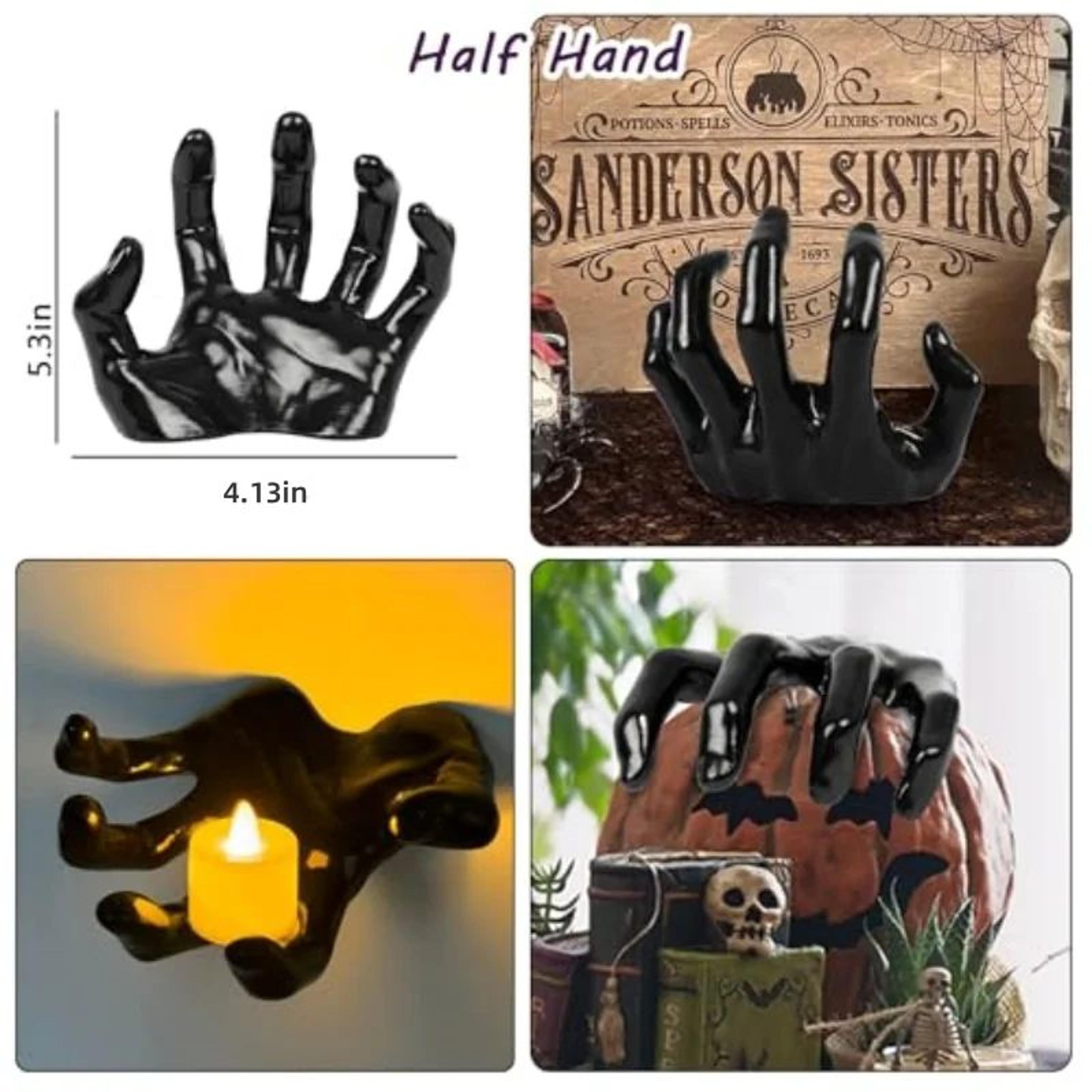 Gothic Creepy Hand Wall Candle Holder  LifeSize Horror Hand Halloween  Christmas Decor 2