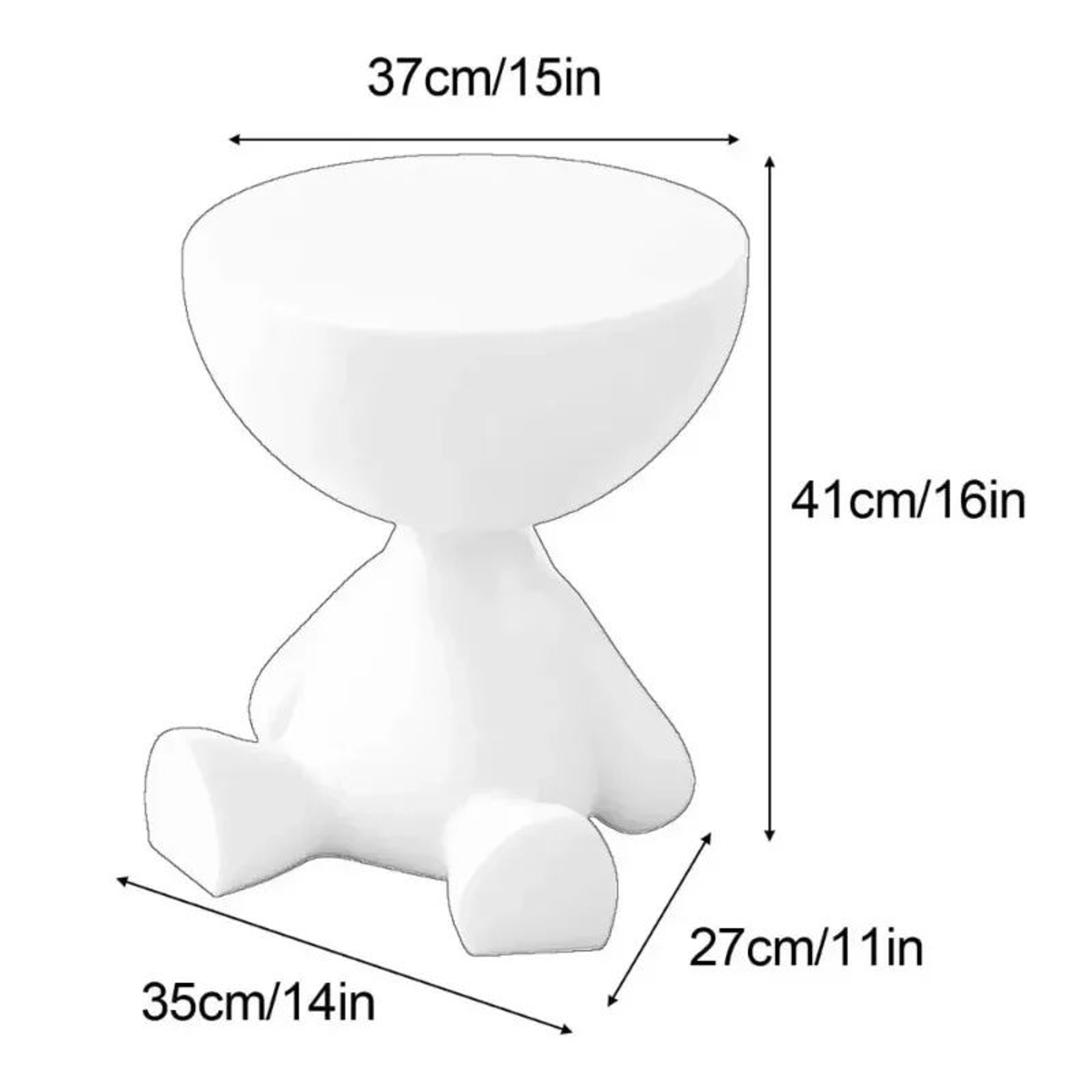 Modern Cream Round Side Table  Minimalist Sofa  Bedside Accent Coffee Table 5