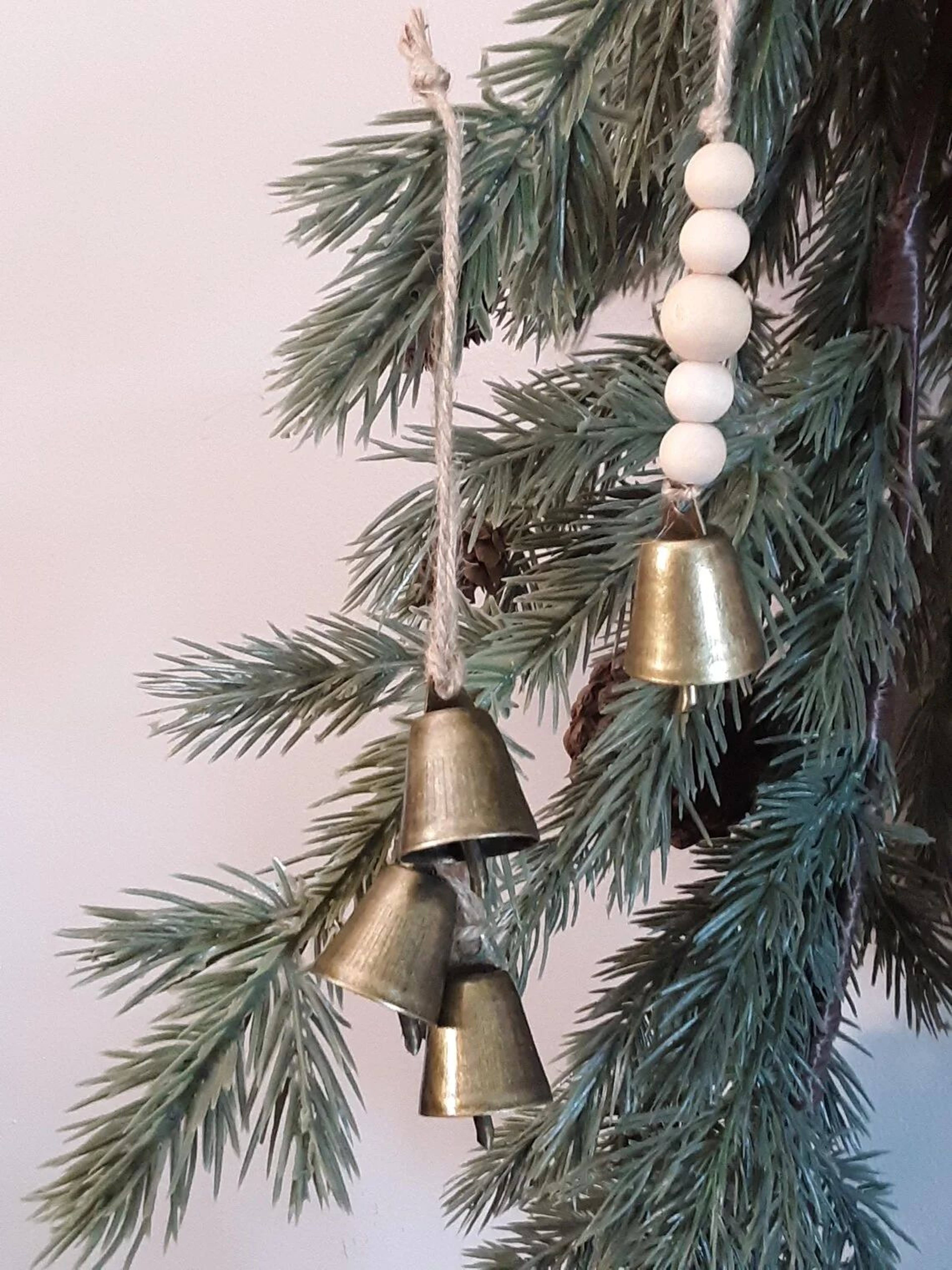 Vintage Hanging Cow Bells Christmas Ornaments  Rustic Antique Bell Tree Decorations 4