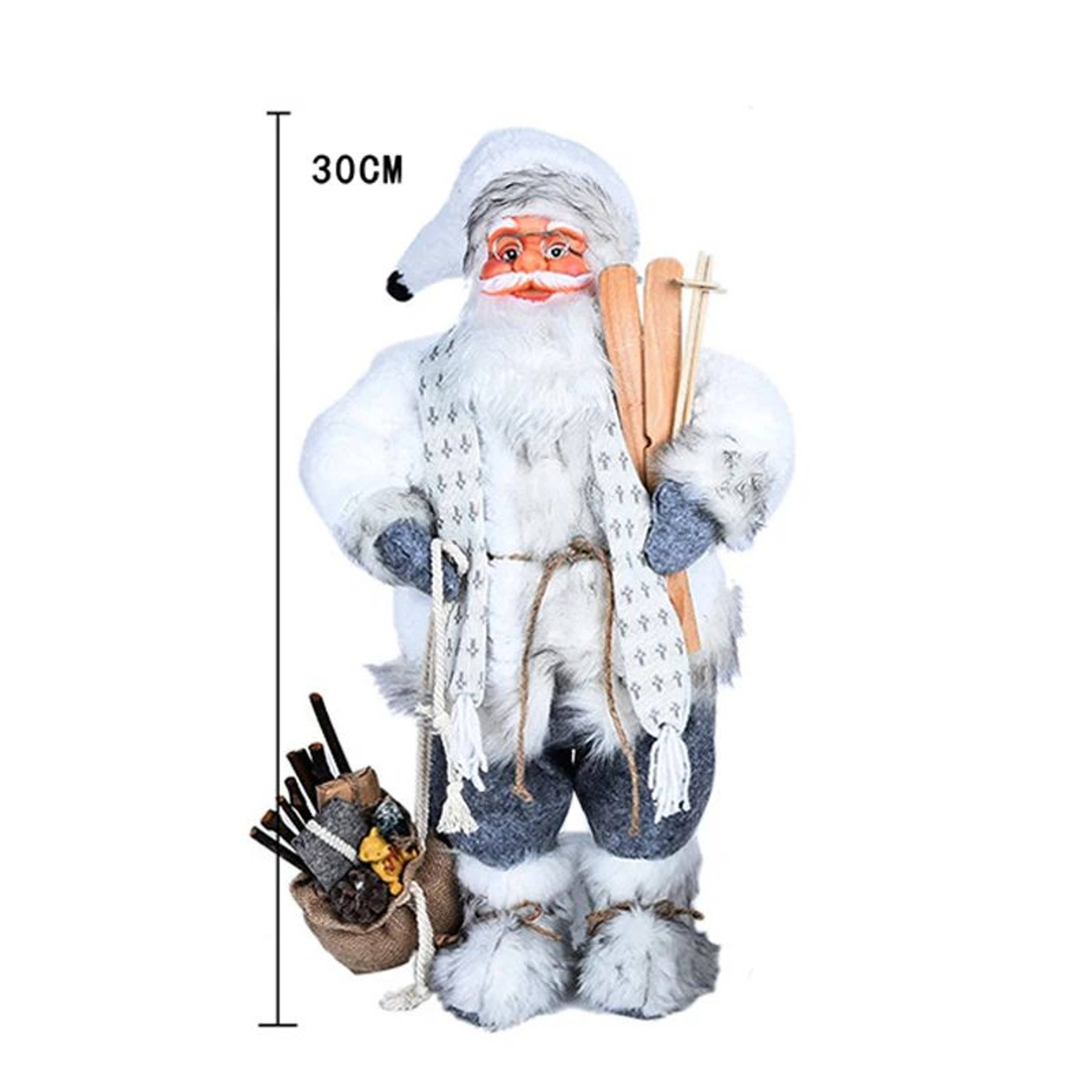 Standing Santa Claus Christmas Figurine  Festive Holiday Window  Table Decoration 24