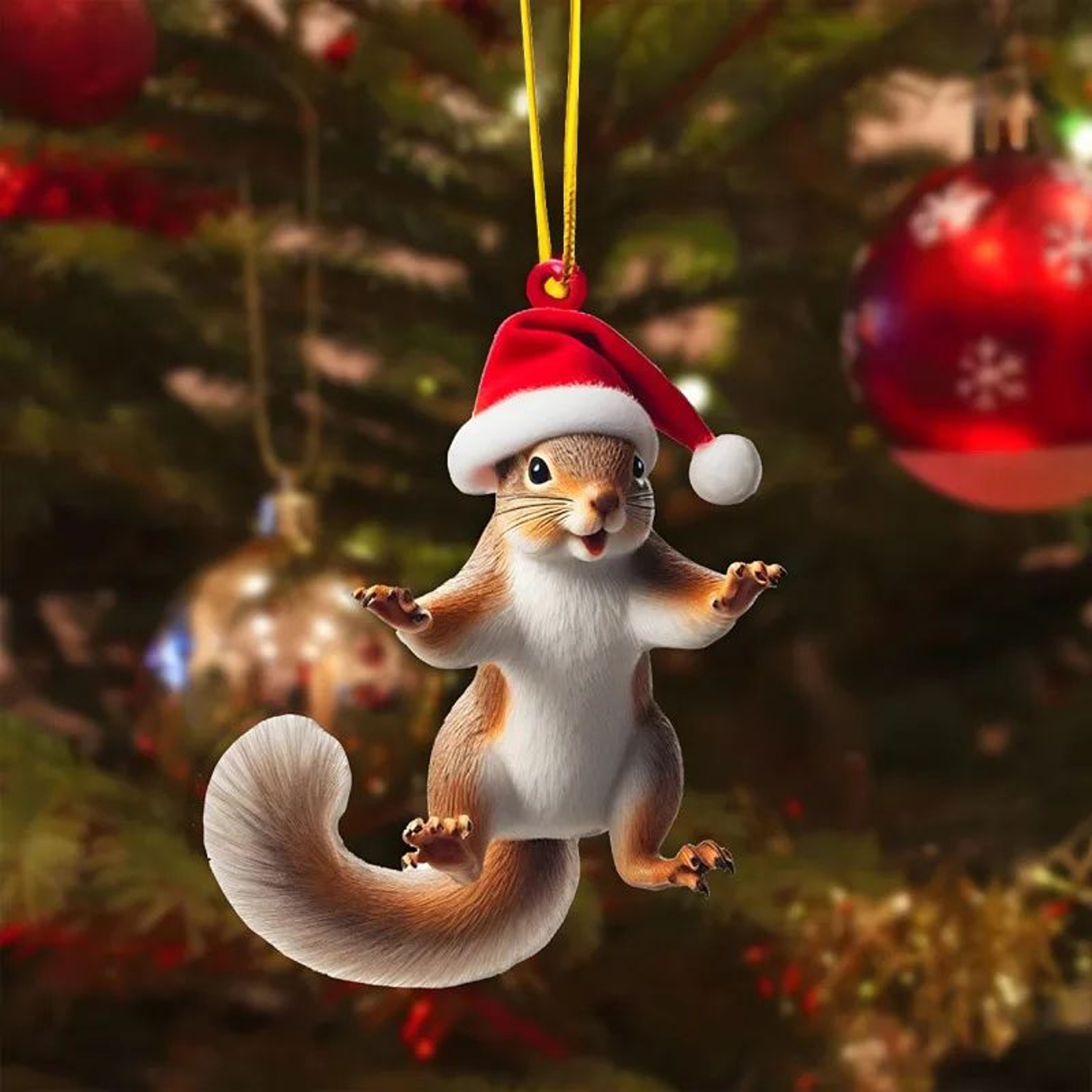 Cartoon Acrylic Christmas Tree Hanging Ornament  2D Flat Xmas Tree Pendant For Holiday Tree  Home D 1