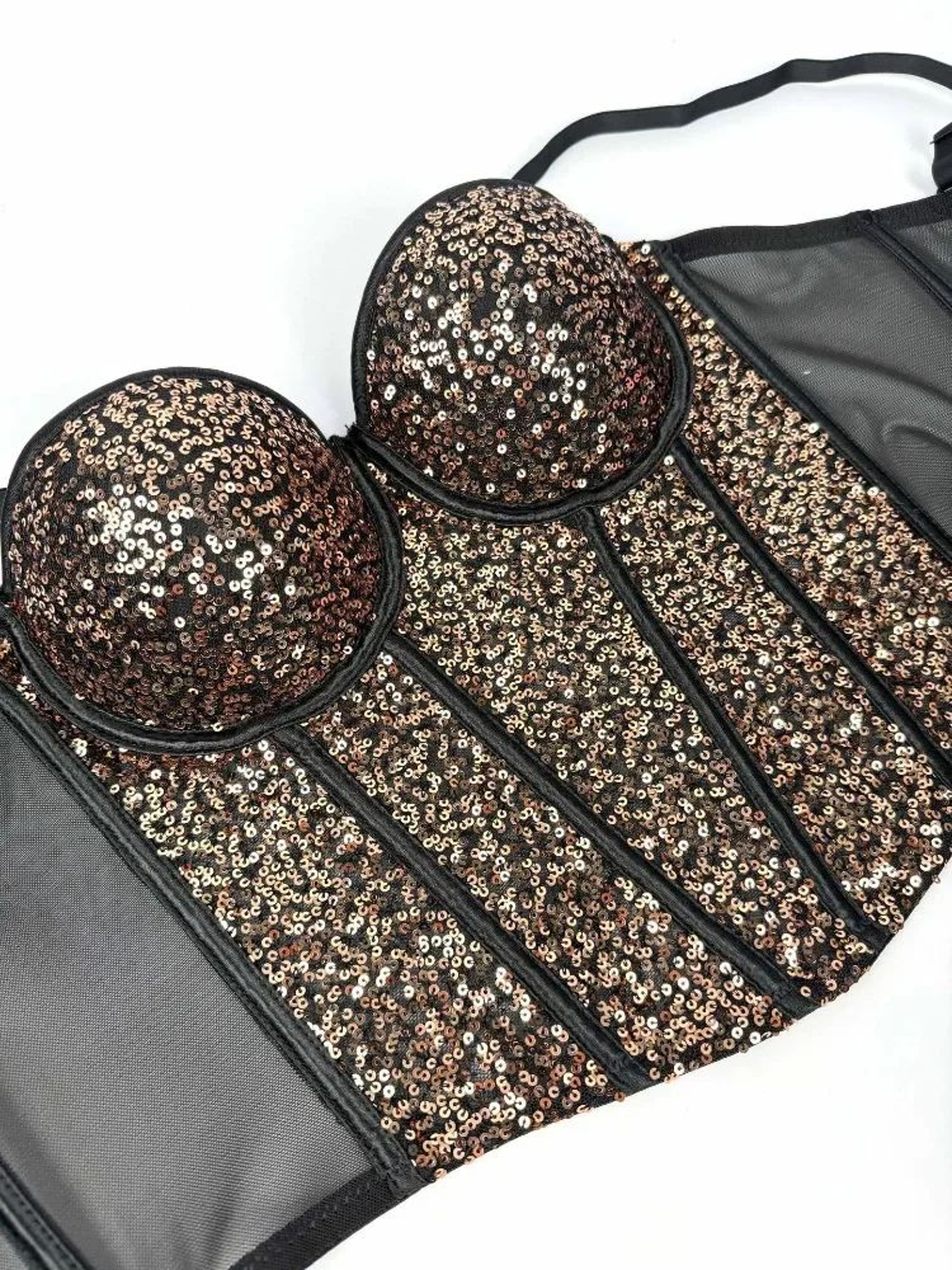 GlamSpark Sequin Camisole Tank Top  Y2K Sexy Club Party Corset Camis For Women 2