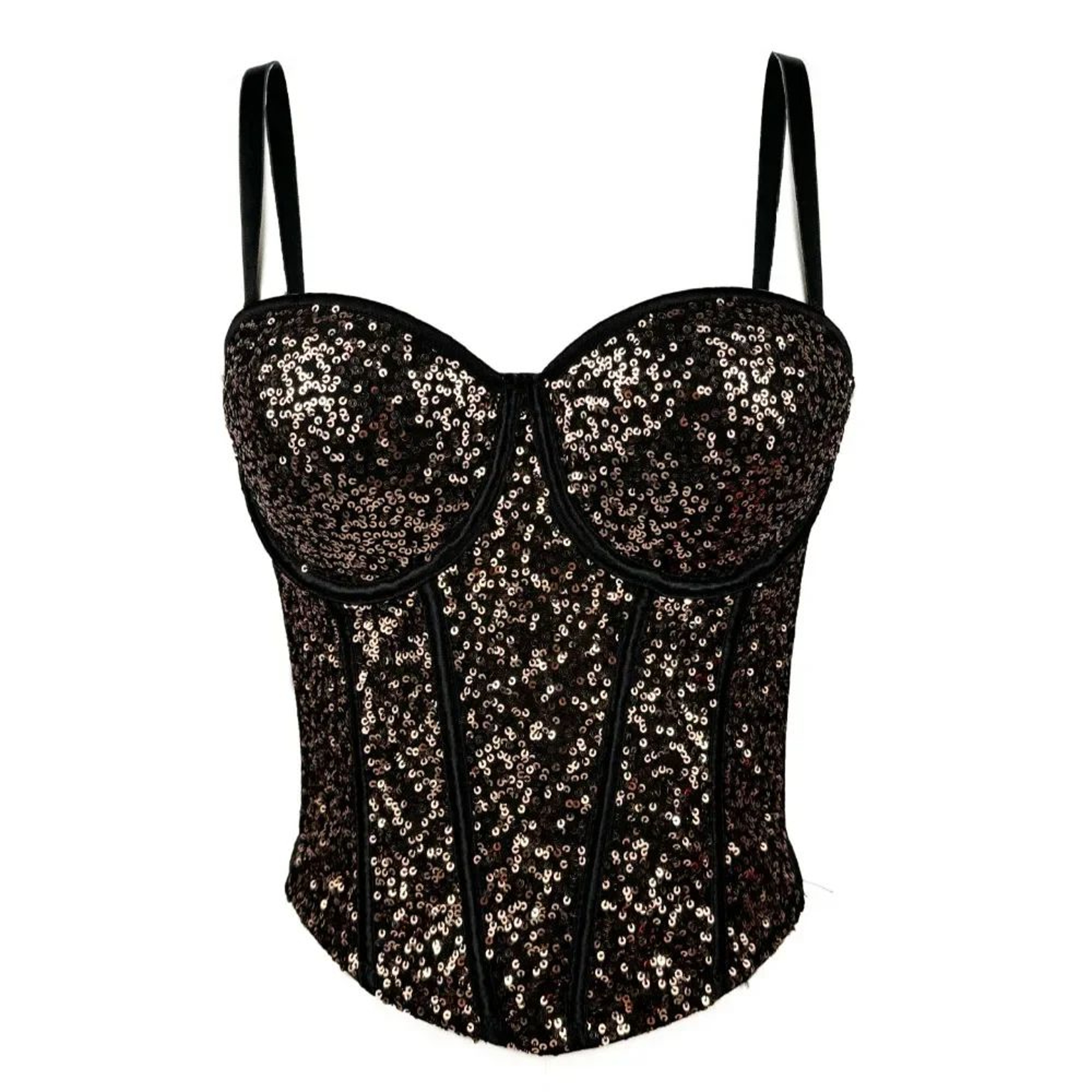 GlamSpark Sequin Camisole Tank Top  Y2K Sexy Club Party Corset Camis For Women 4