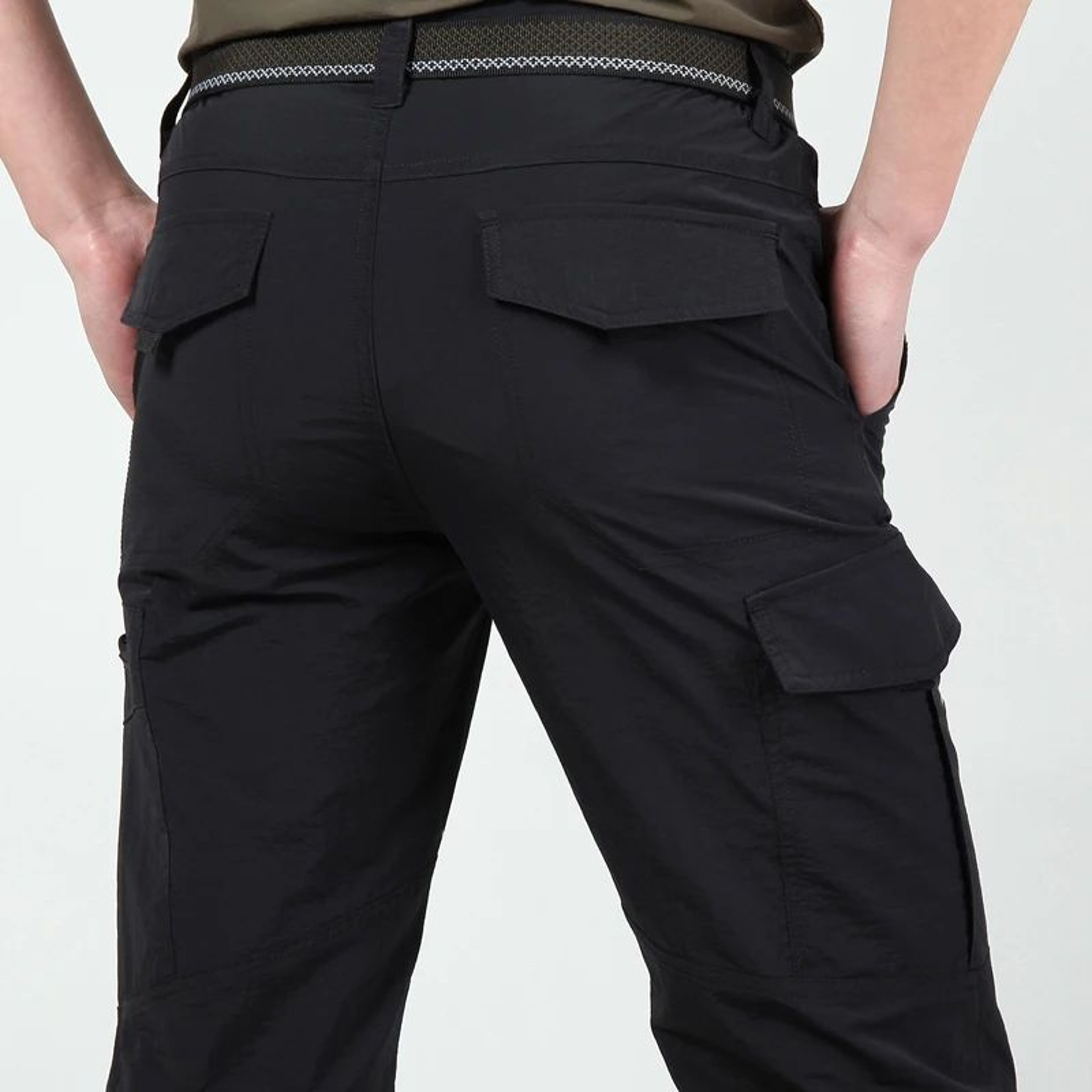 Mens Lightweight Waterproof Tactical Cargo Pants  MultiPocket Outdoor Hiking  Casual Summer Trouser 8