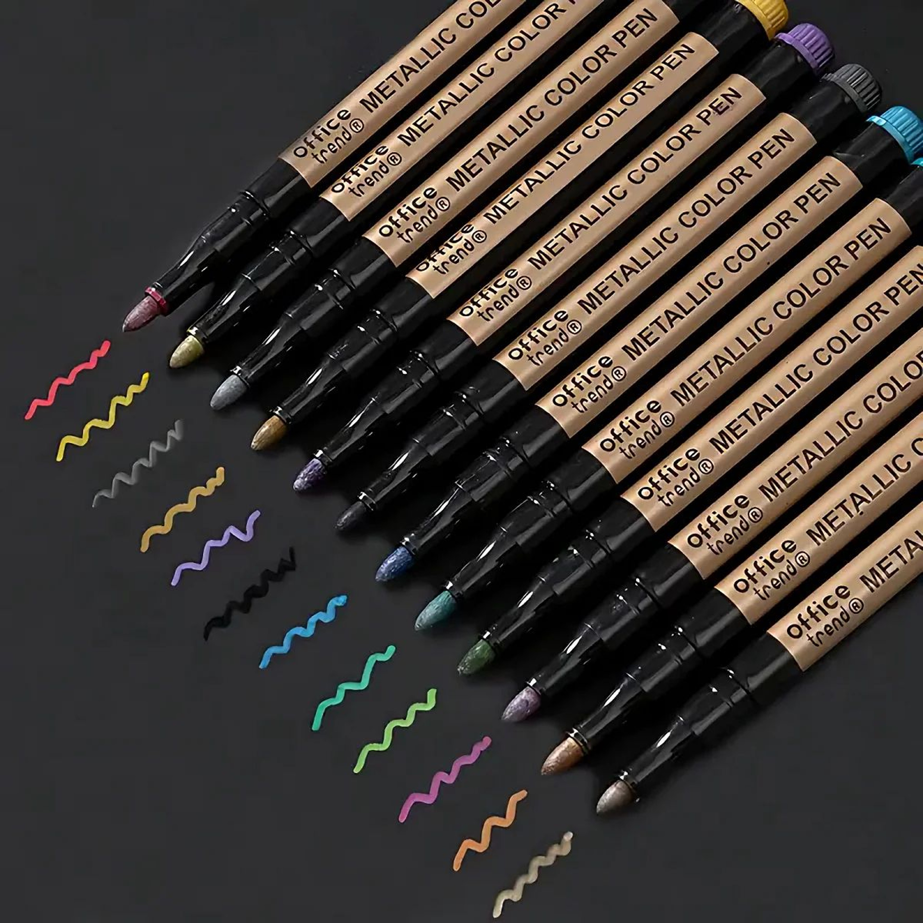 10Piece Metallic Paint Marker Pen Set  Waterproof Fine Tip Markers For Rock Glass  DIY Crafts 1