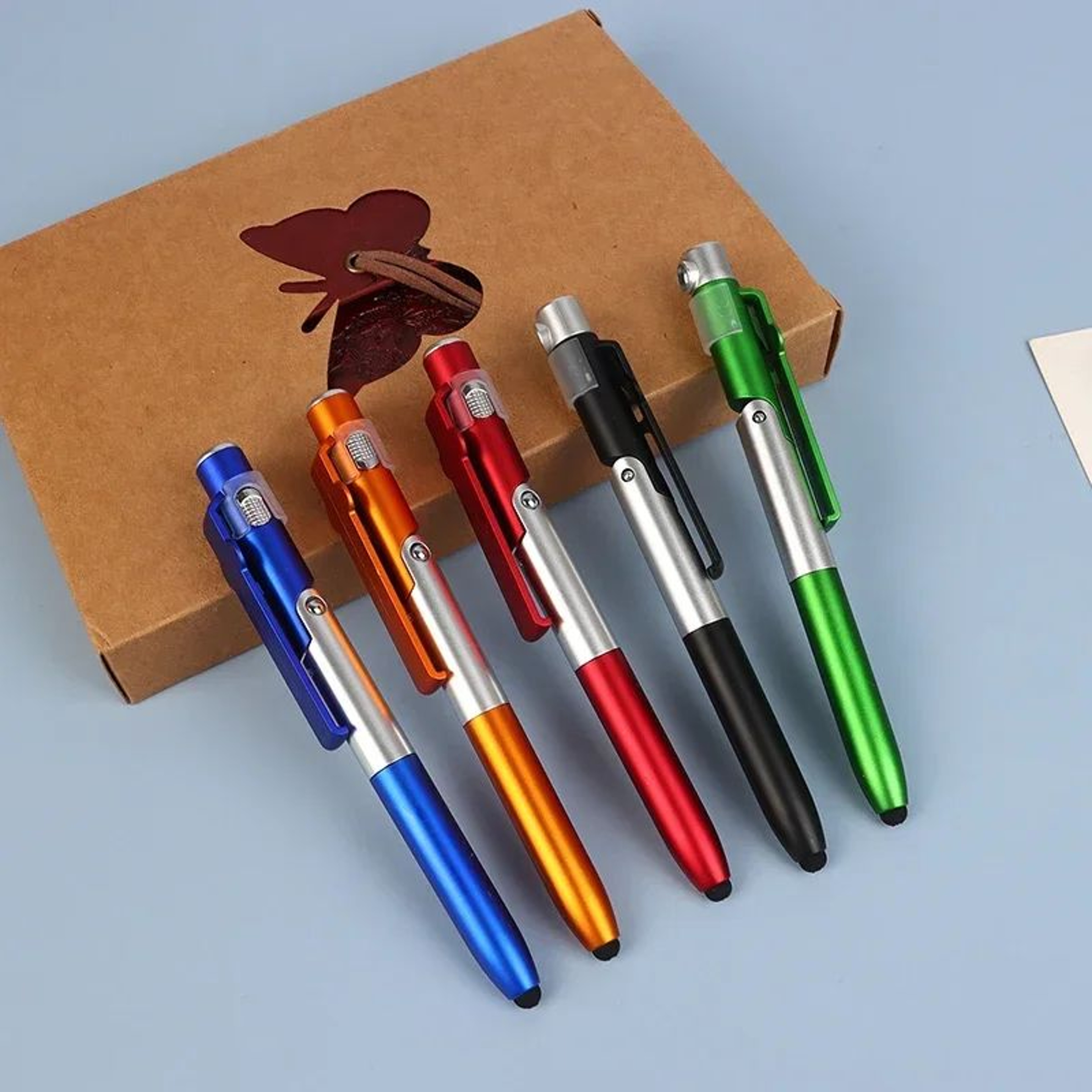 4in1 Multifunction Stylus Ballpoint Pen  Foldable Phone Holder Flashlight  Touchscreen Pen 1