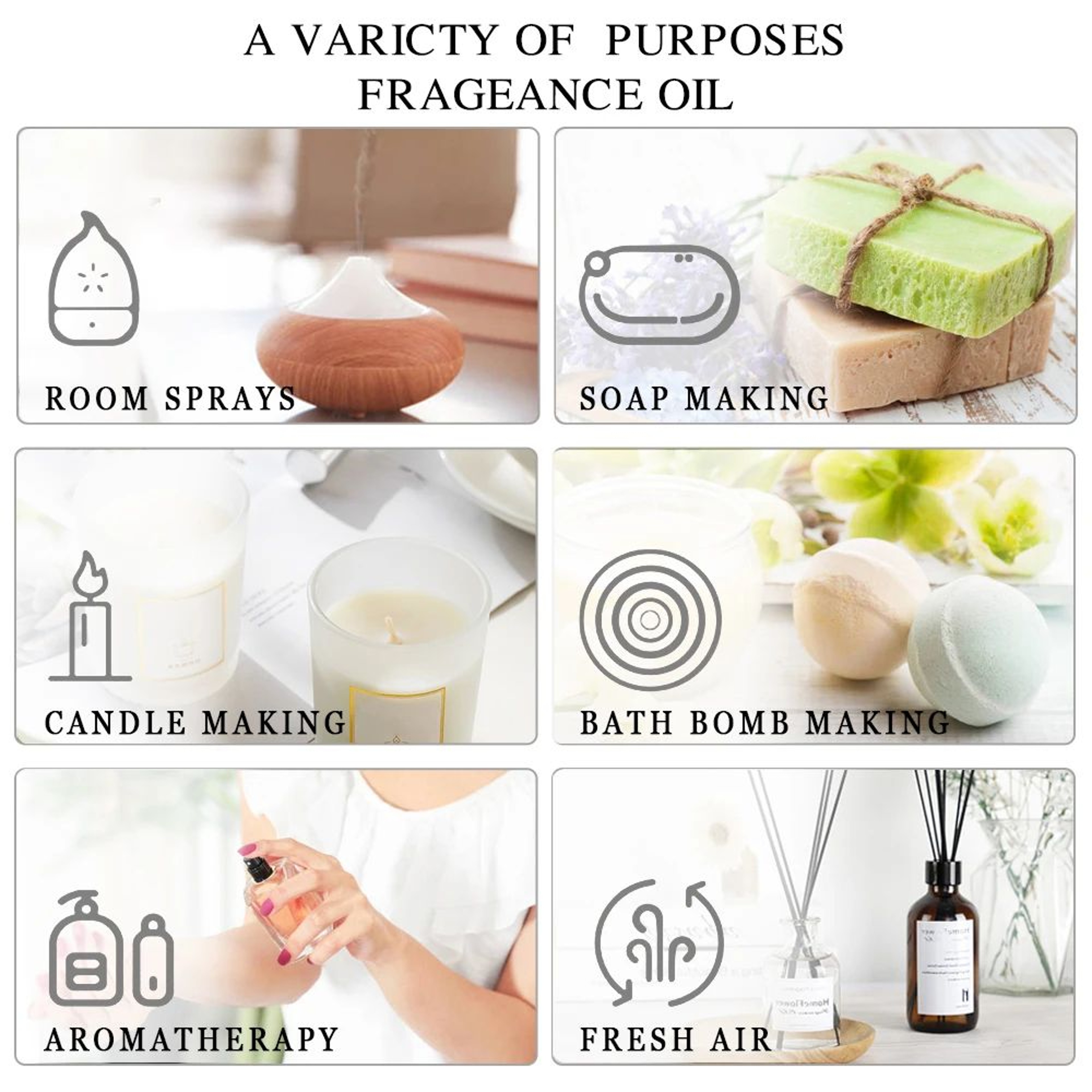 Pure Plant Essential Oil  Natural Aromatherapy Diffuser Oil Lavender Mint Tea Tree Rose Vanilla San 4