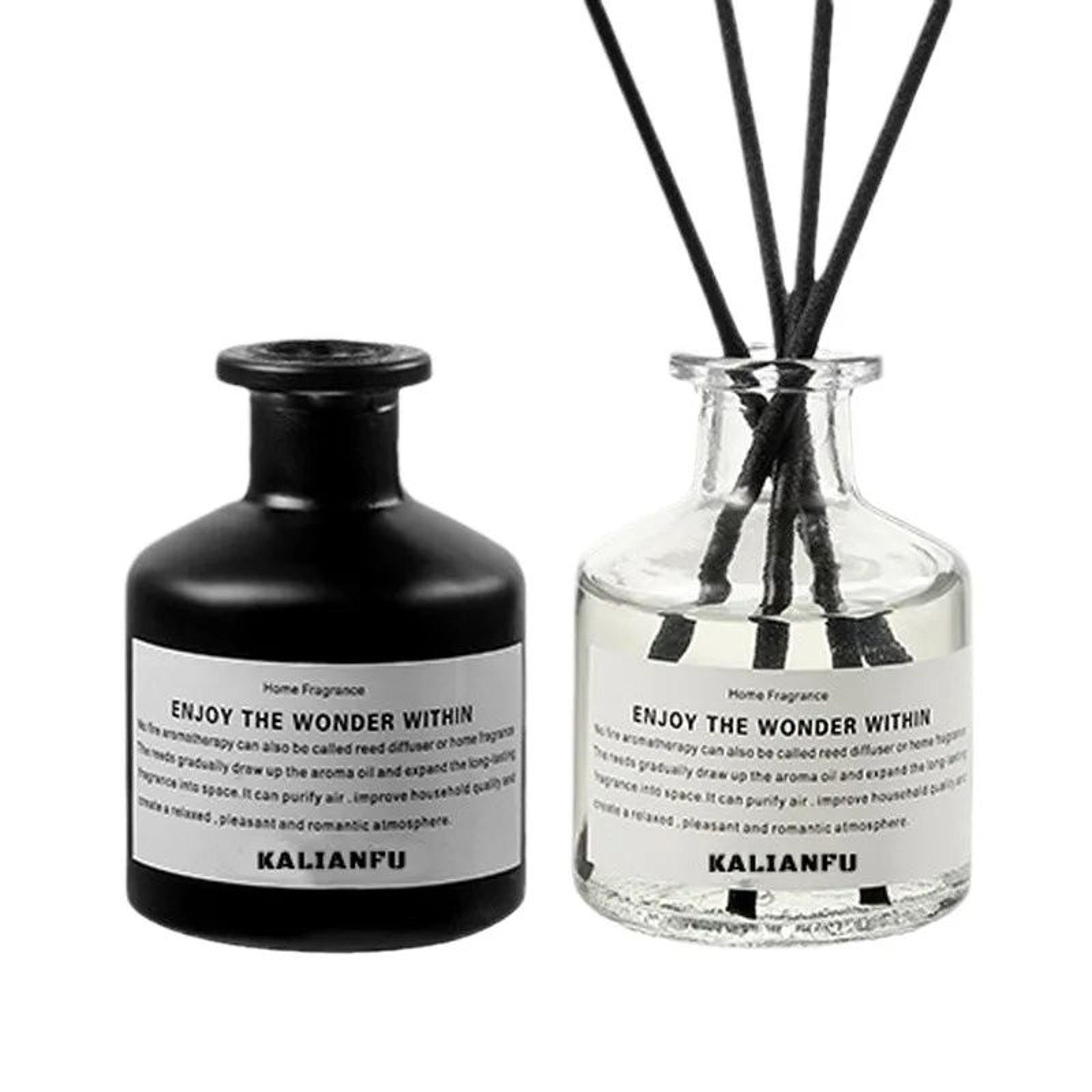 169 Fl Oz Freesia Jasmine Reed Diffuser Set  Flameless Home Fragrance Oil With Rattan Sticks 3