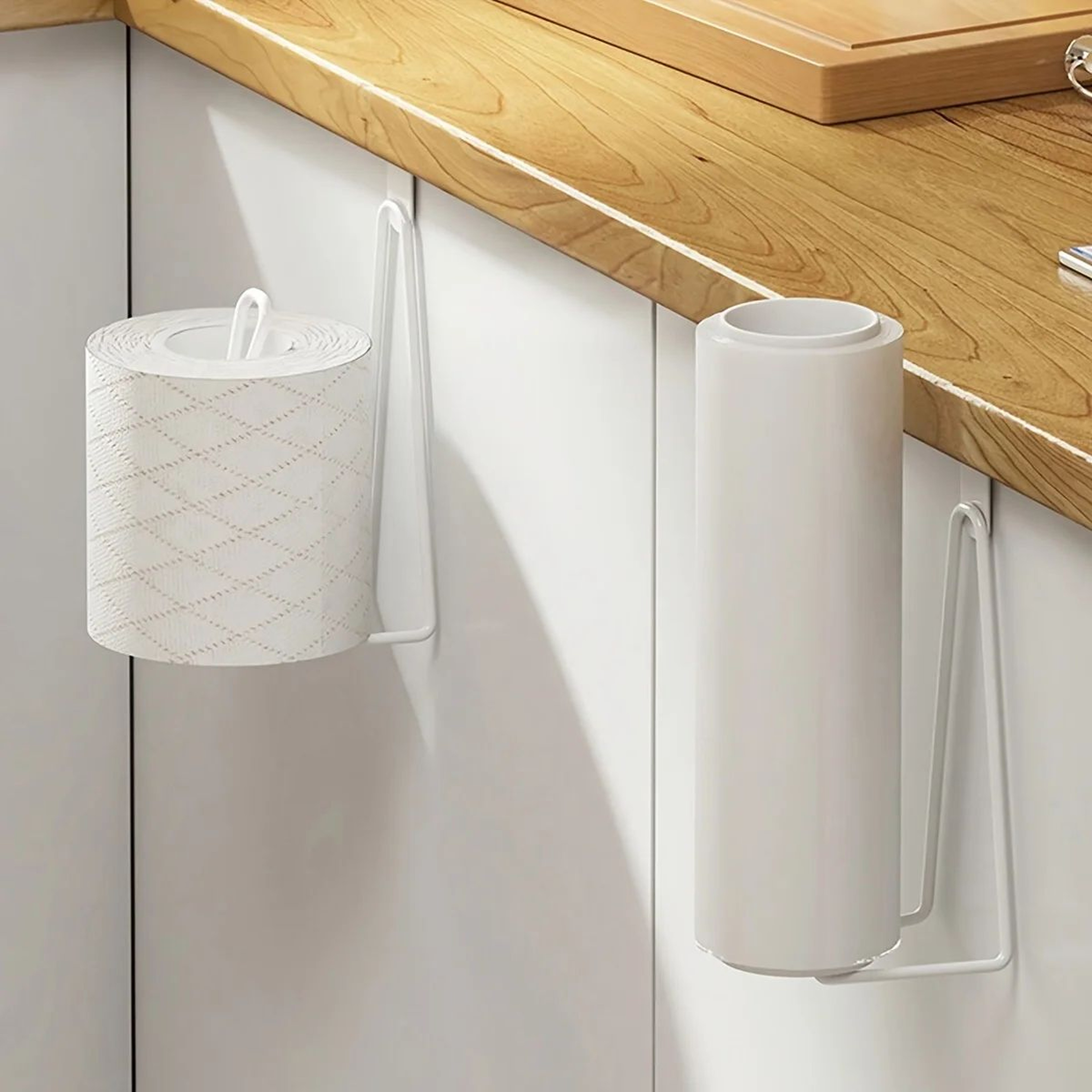 NoDrill Wall Mount Toilet Paper Holder  SpaceSaving Bathroom Tissue Roll Hanger With Painted Finish 1