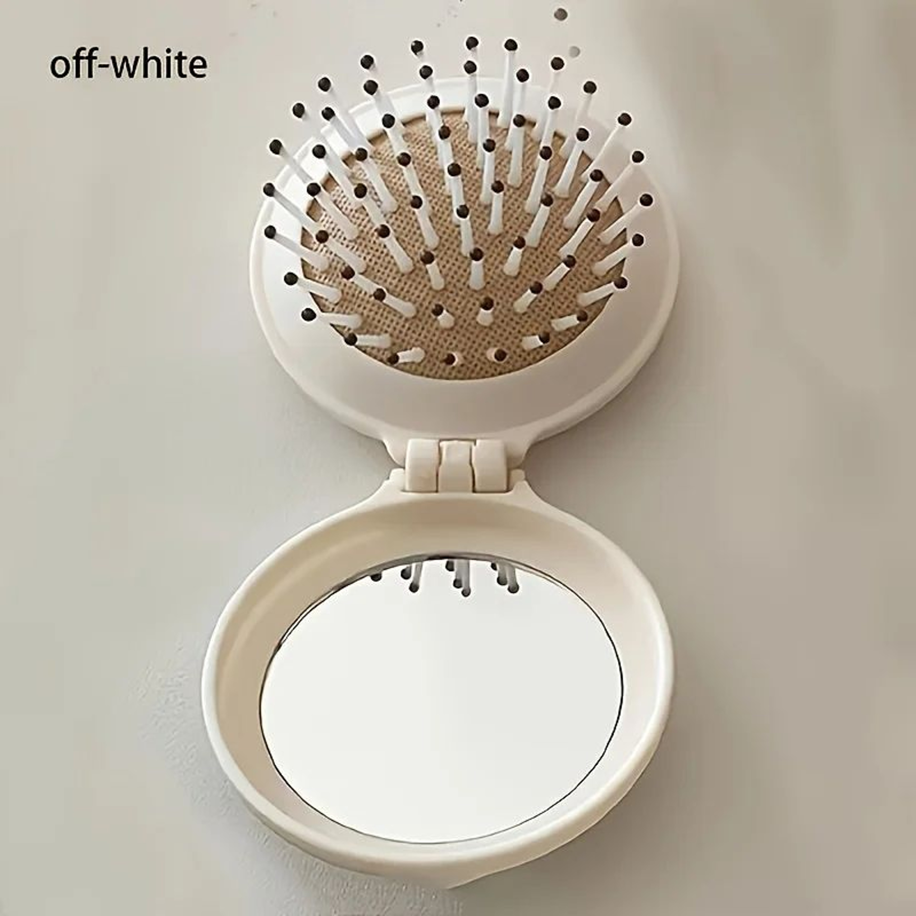Mini Folding Travel Hair Brush With Mirror  Portable Compact Dual Fold Styling Brush For Women 3