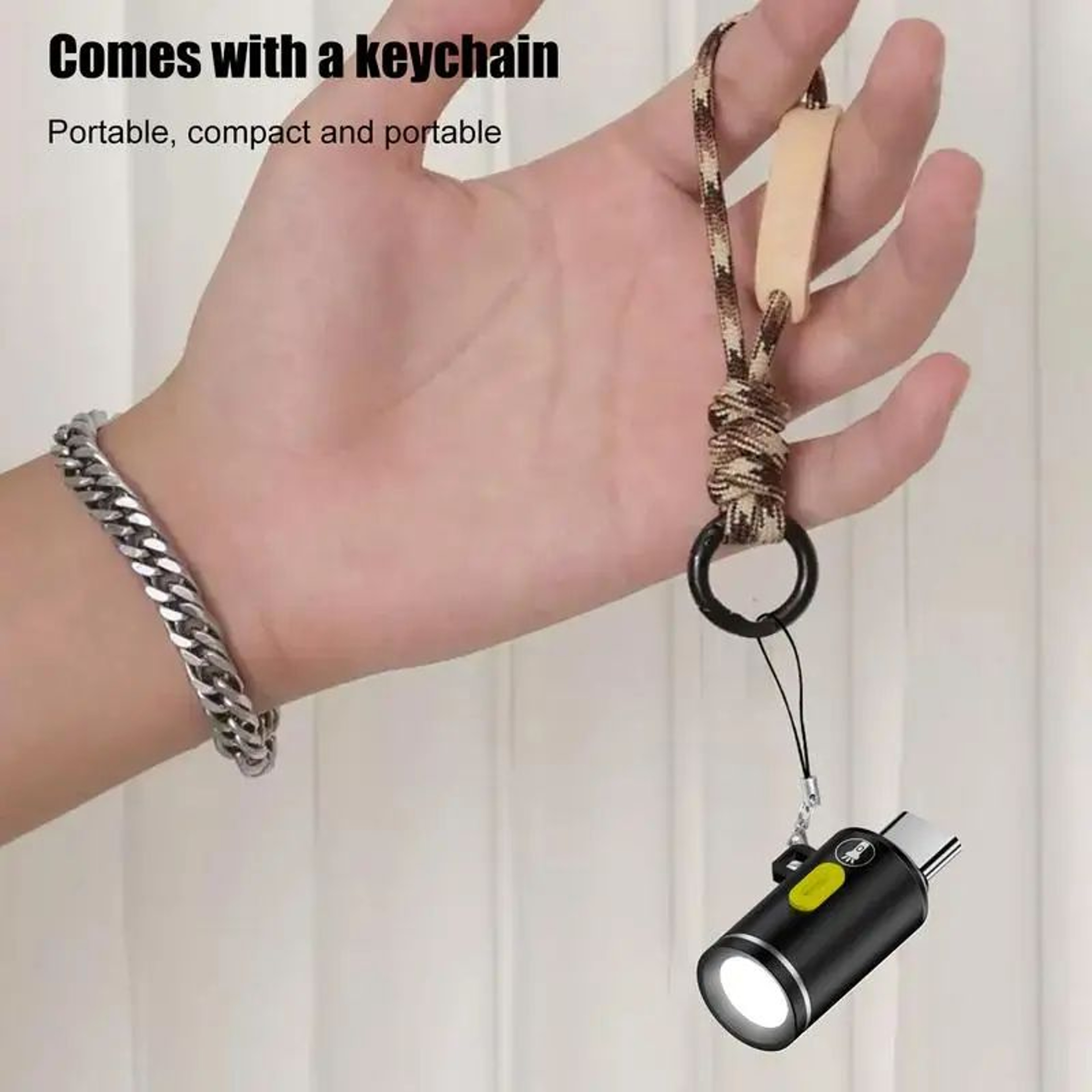 Mini TypeC Rechargeable LED Camping Flashlight  Ultra Bright Waterproof Pocket Torch For Outdoor Ad 2