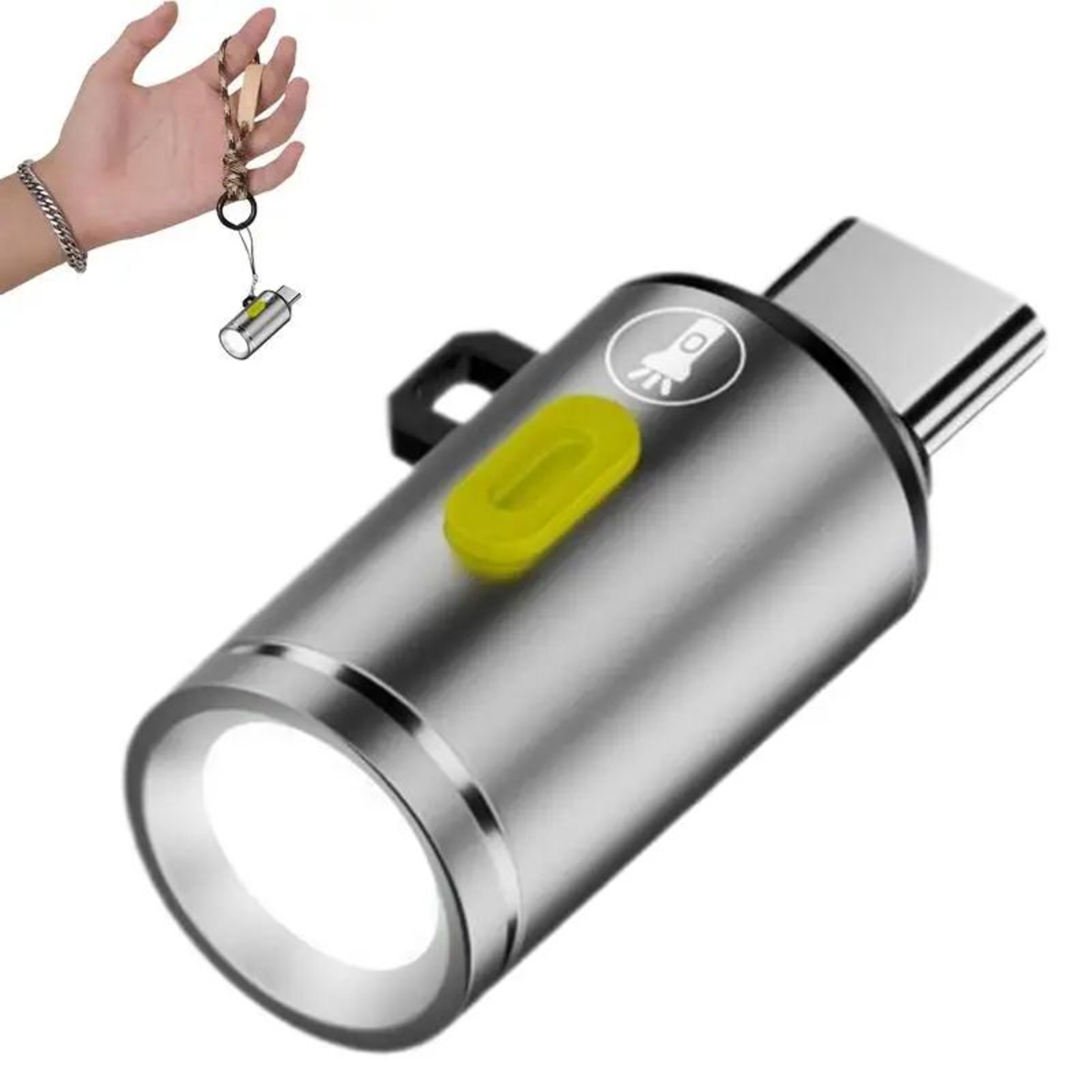 Mini TypeC Rechargeable LED Camping Flashlight  Ultra Bright Waterproof Pocket Torch For Outdoor Ad 3