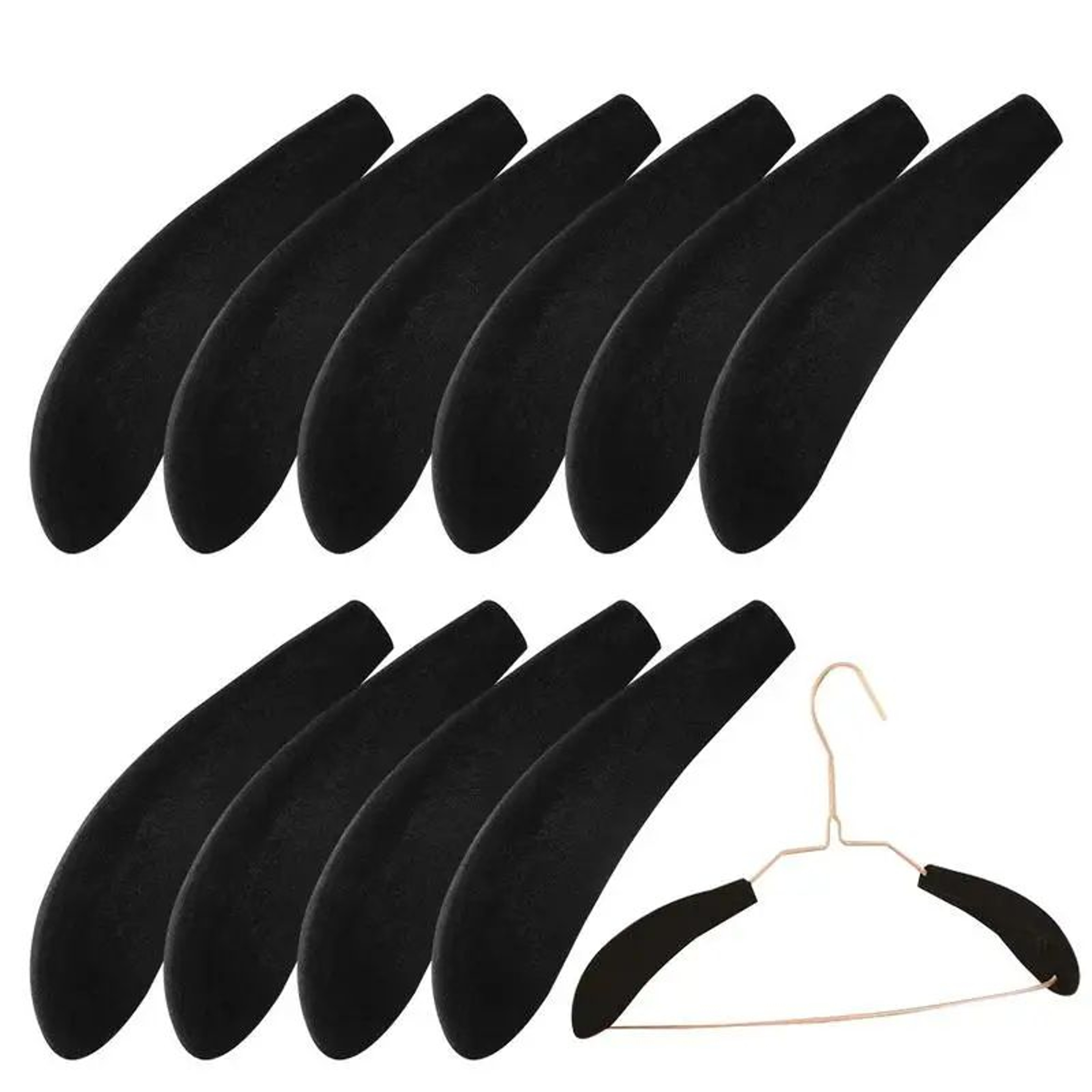 10pcs Velvet Hanger Shoulder Pads  NoBump Sweater  Suit Hanger Protectors For Clothes Shape Support 2
