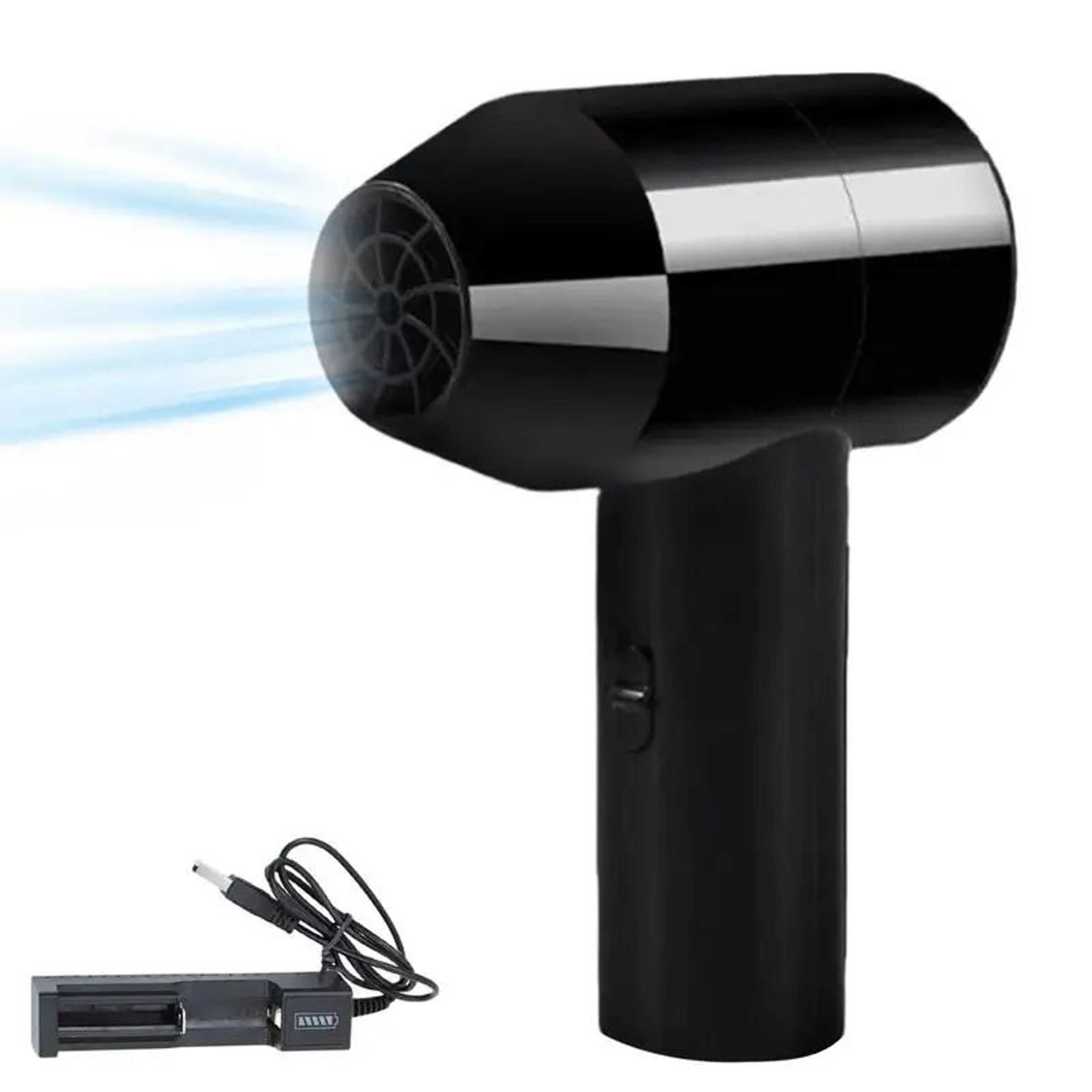 Cordless USB Rechargeable Mini Hair Dryer  Portable Low Noise Art  Travel Blow Dryer Cold Air 2