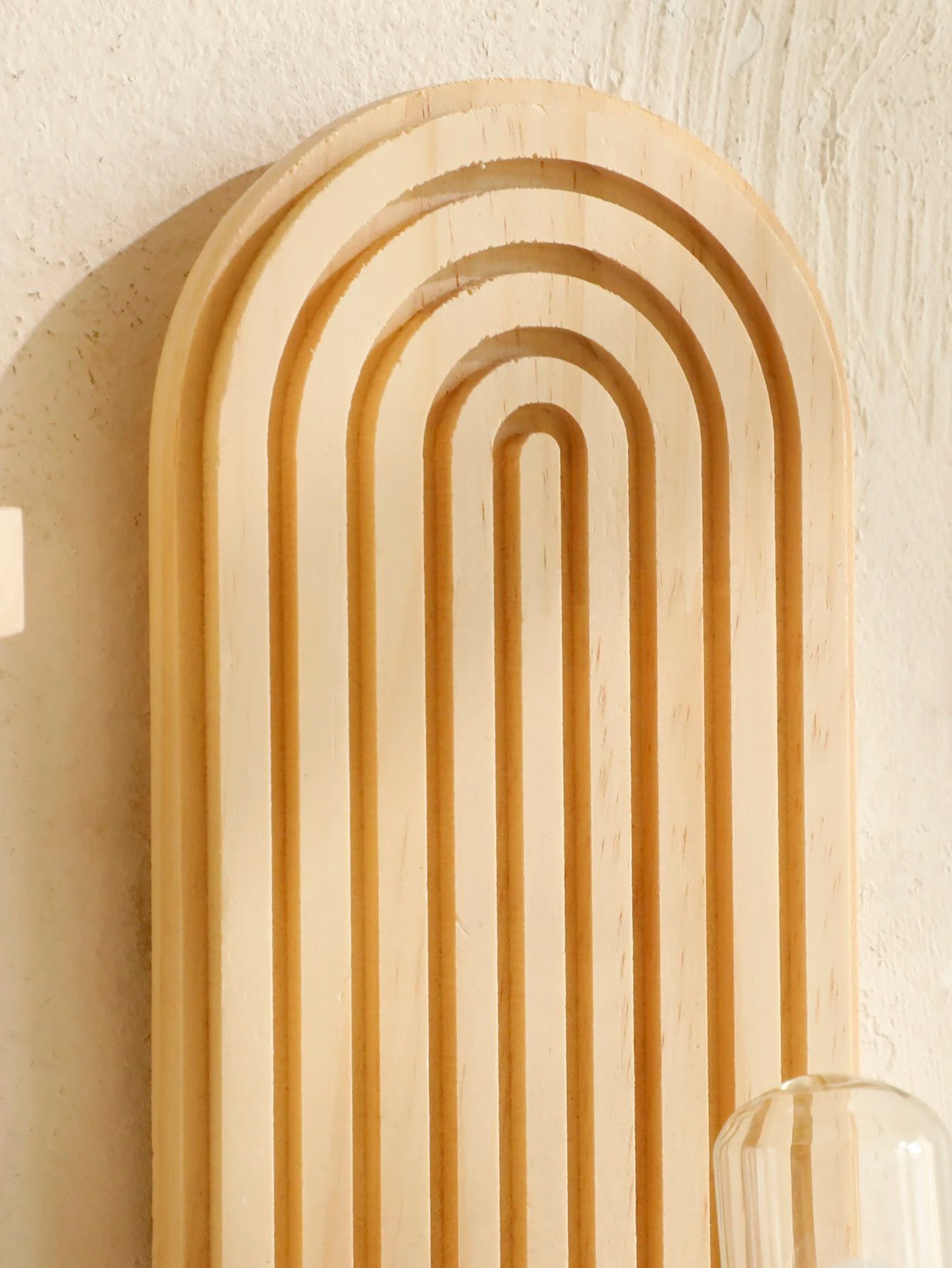 Boho Geometric Wooden Wall Shelves  Natural Wood Floating Display Shelves For Plants  Home Decor 3