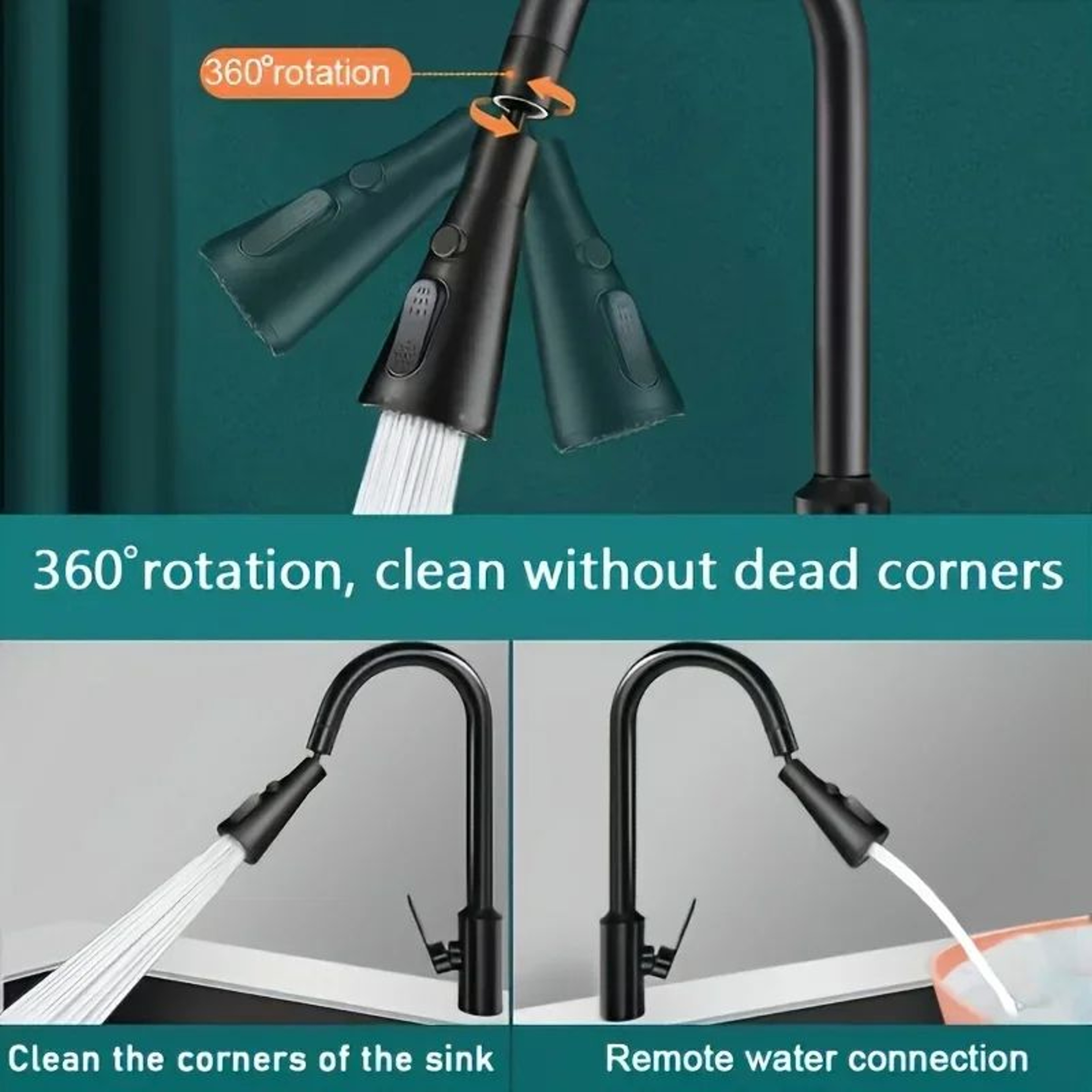 3in1 Faucet Sprayer Nozzle  Multifunction ABS Kitchen Sink Spray Head With Adjustable Modes 2