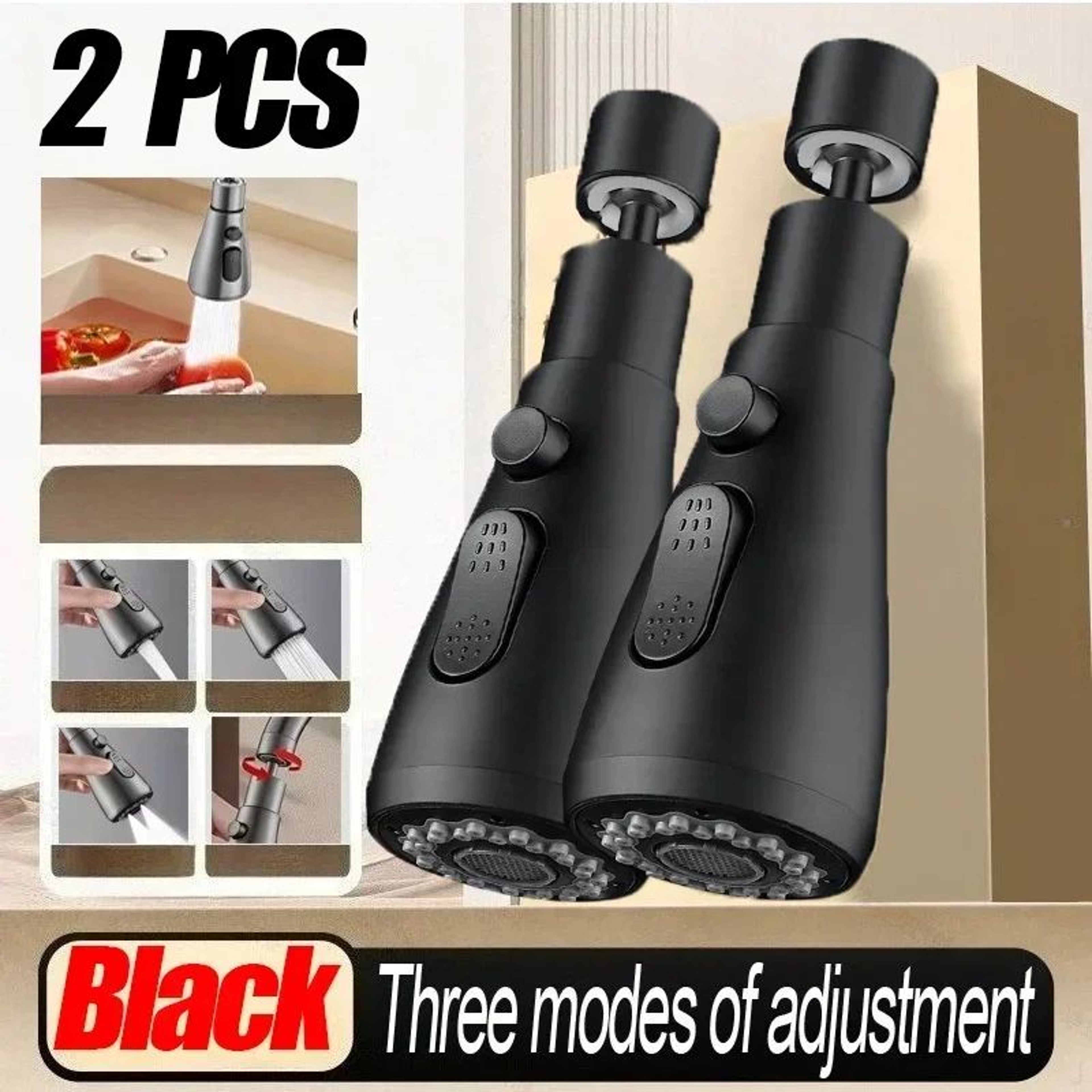 3in1 Faucet Sprayer Nozzle  Multifunction ABS Kitchen Sink Spray Head With Adjustable Modes 9