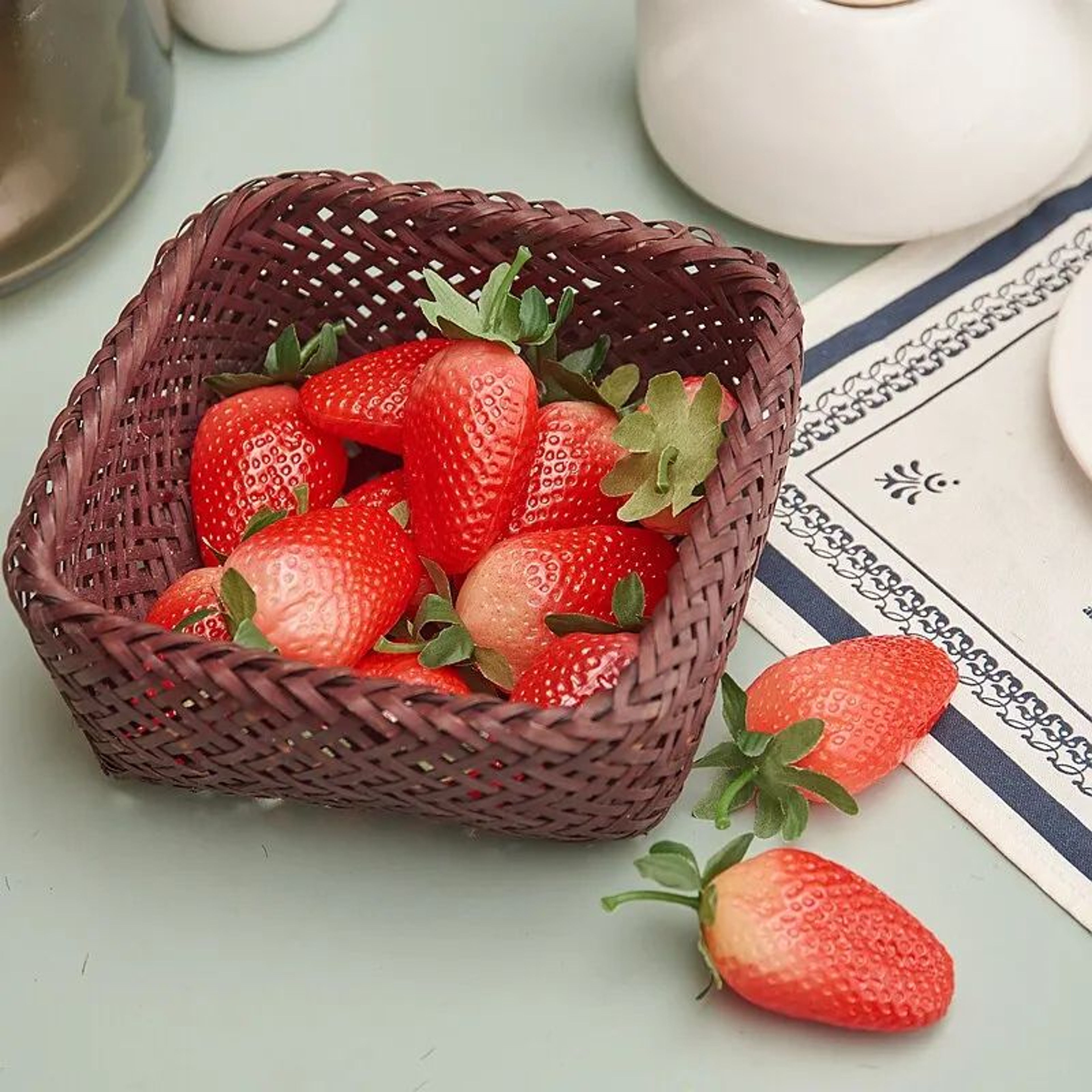 RealTouch Artificial Strawberries Set 10pcs  Lifelike Fake Fruit Decor For Home Party  Photography 2
