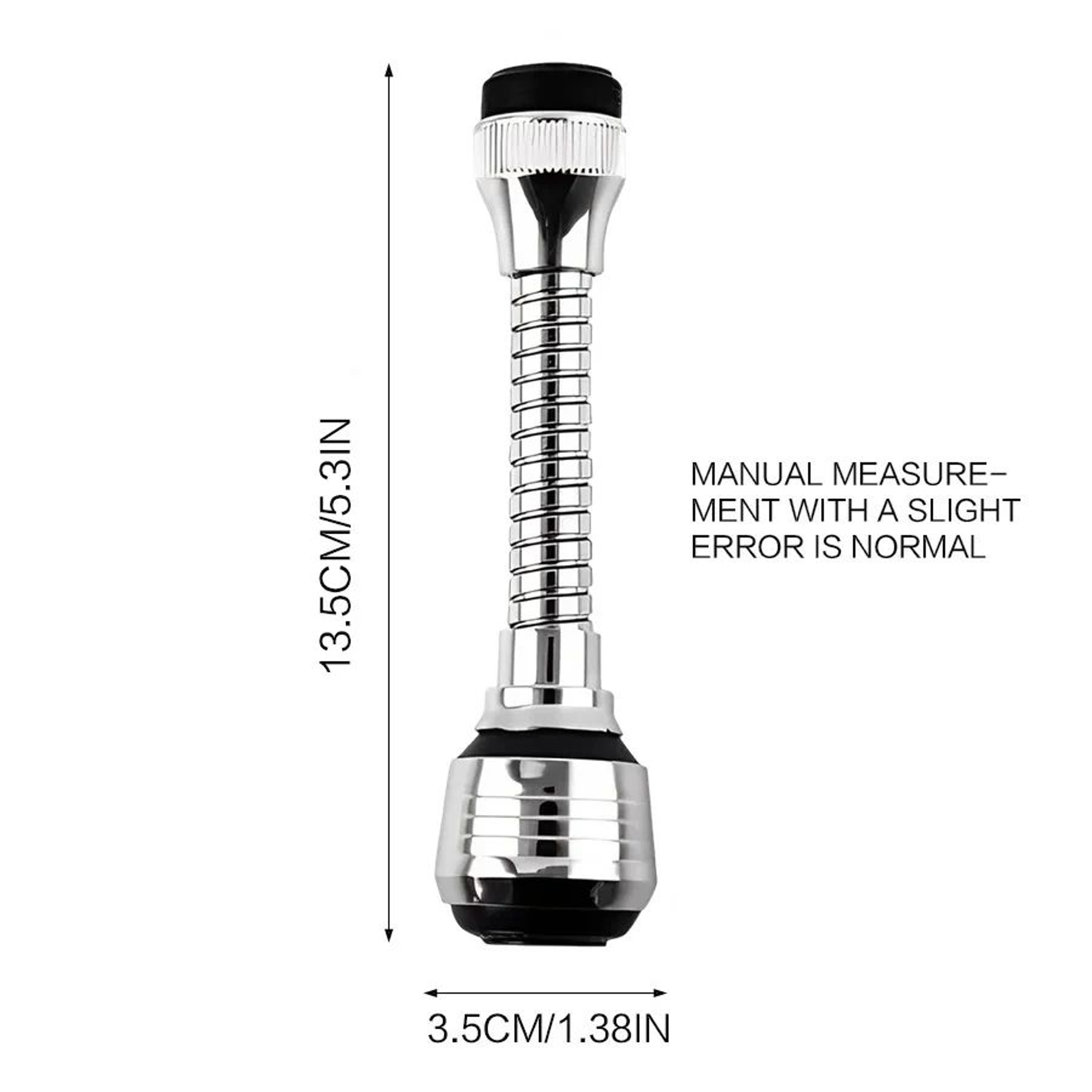 Stainless Steel Rotating Faucet Sprinkler Extender  SplashProof Water Saving Kitchen Tap Bubbler 5