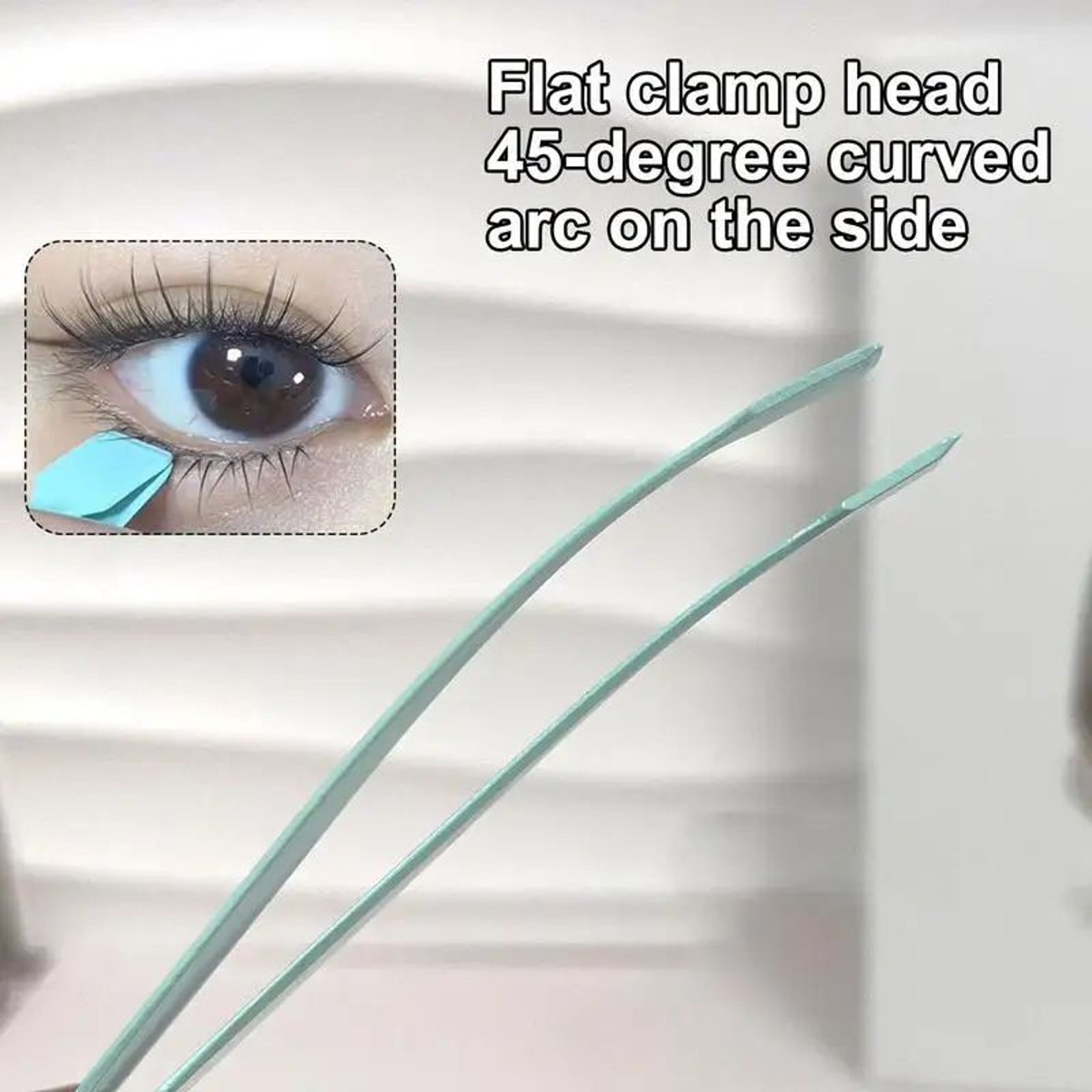 Precision Eyelash Applicator Tweezers  NonSlip Stainless Steel Lash Tool For Cluster  Strip Lashes 3