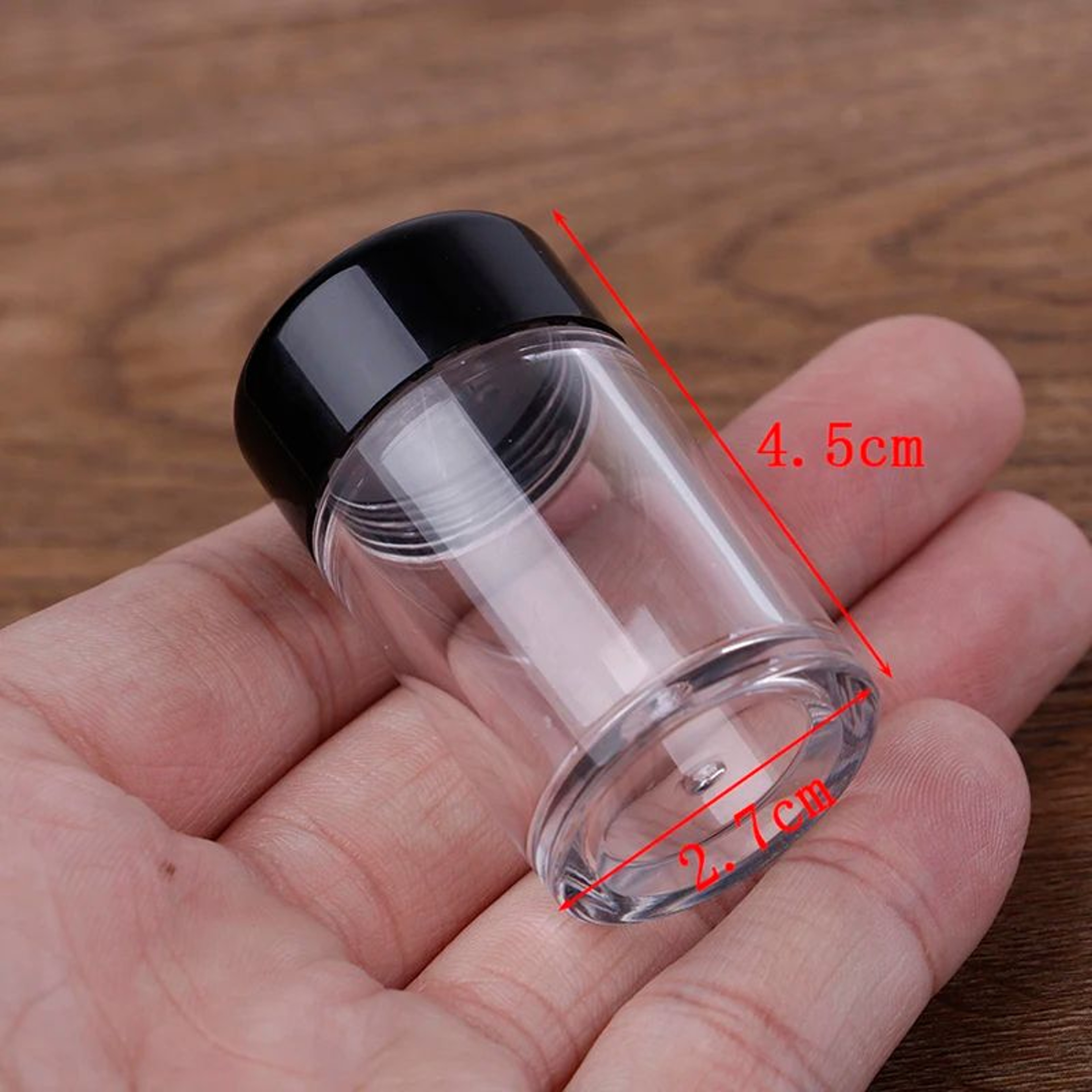 Refillable Loose Powder Jar With Sifter  Nail Glitter  Powder Container 1312 Hole Options 4