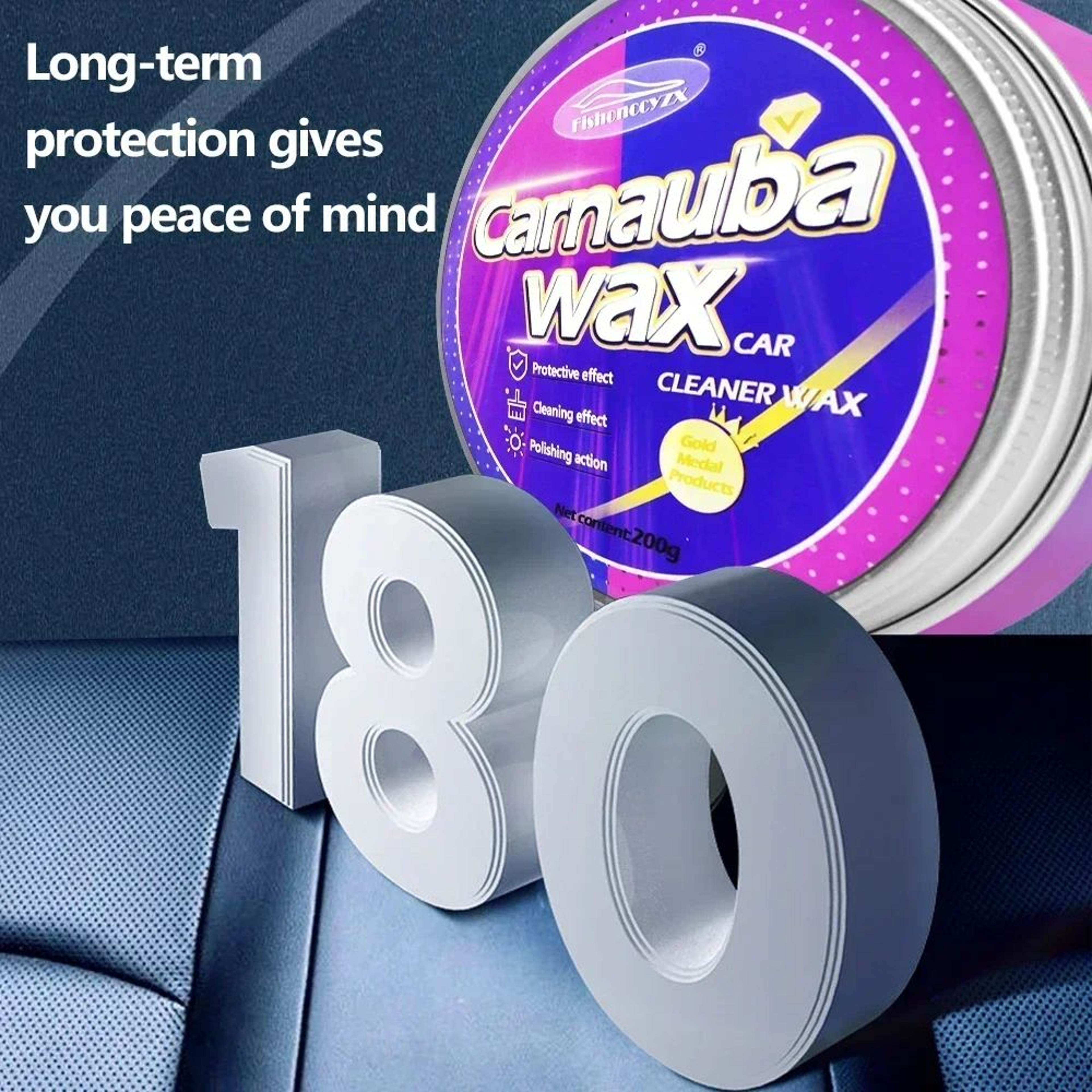 UltraShield Carnauba Car Wax Paste  High Gloss Hydrophobic Polish For LongLasting Paint Protection 3