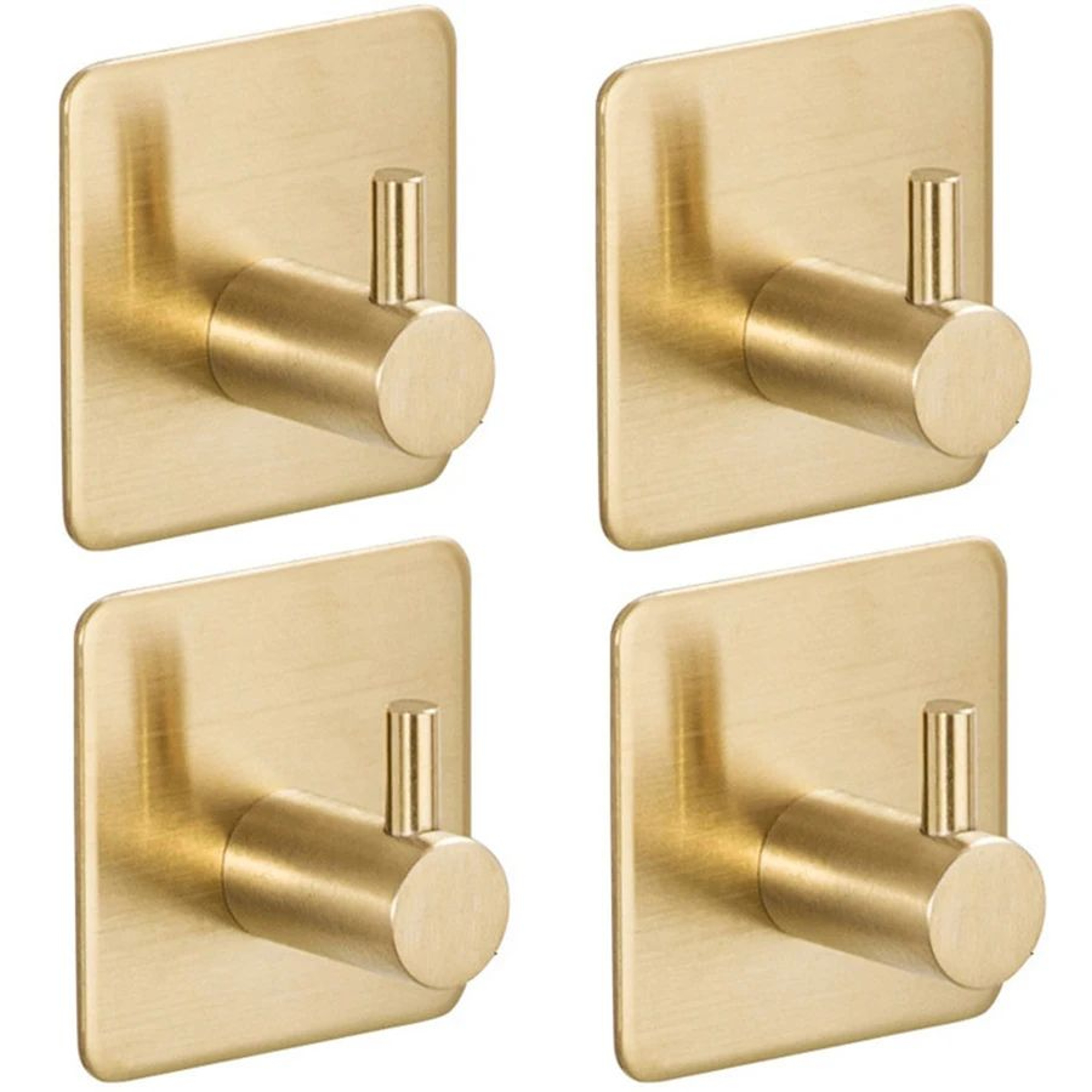 Modern Stainless Steel Adhesive Hooks  HeavyDuty Wall Hooks For Bathroom Kitchen  Home Storage 8