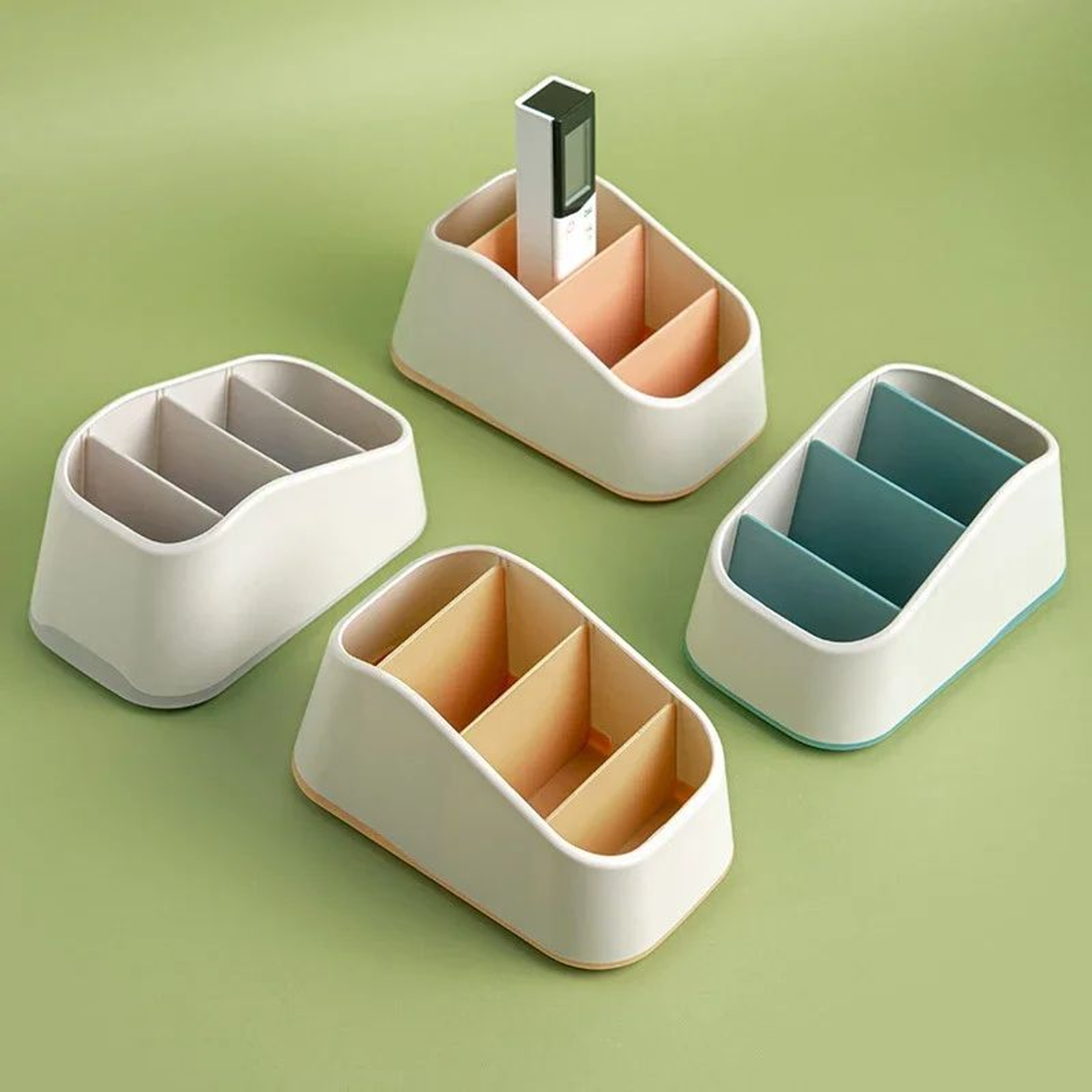 4Slot Remote Control Organizer  Desktop Storage Holder For Phones Stationery  Home Essentials 2